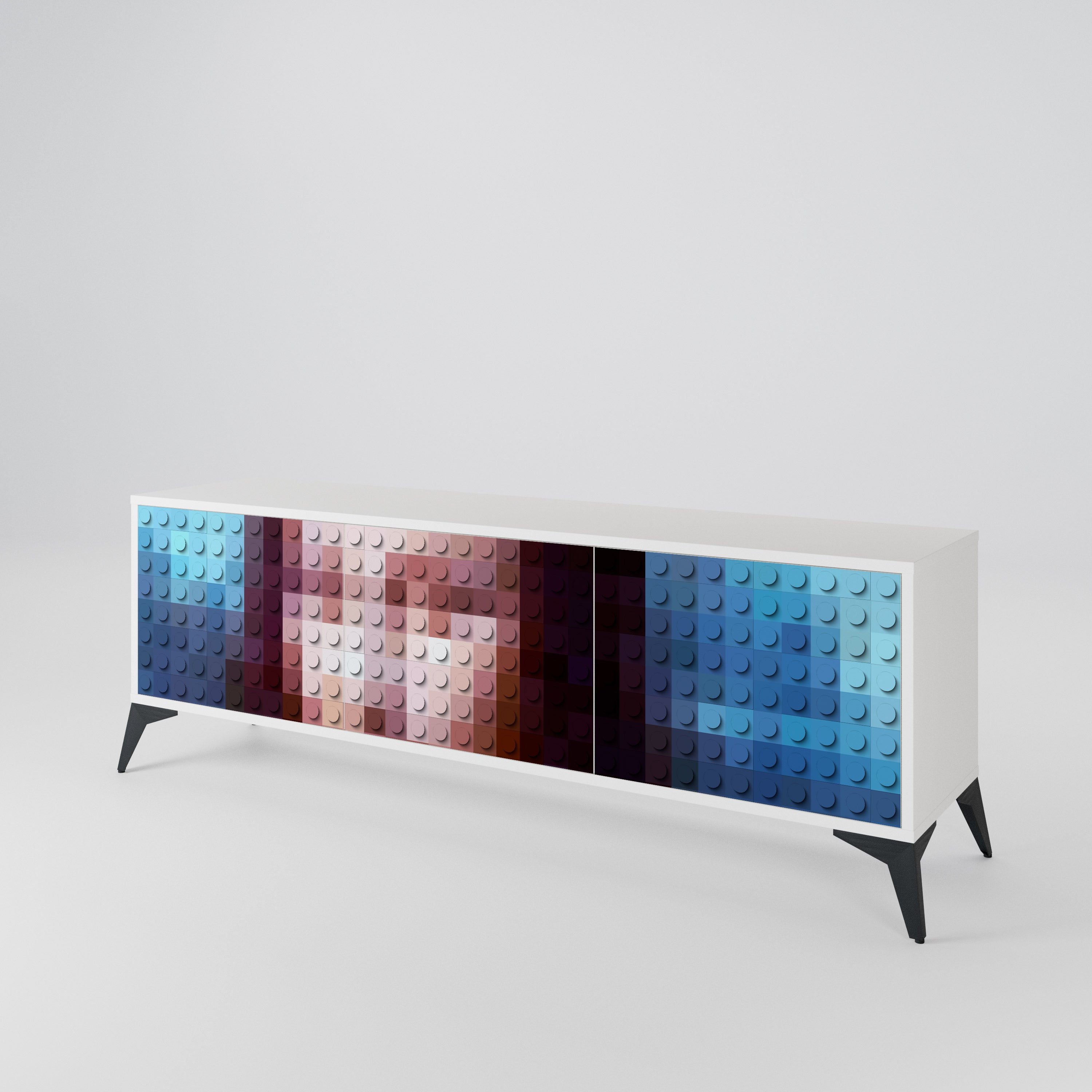 CONSTRUCTIVE ART Mueble de TV de 3 Puertas