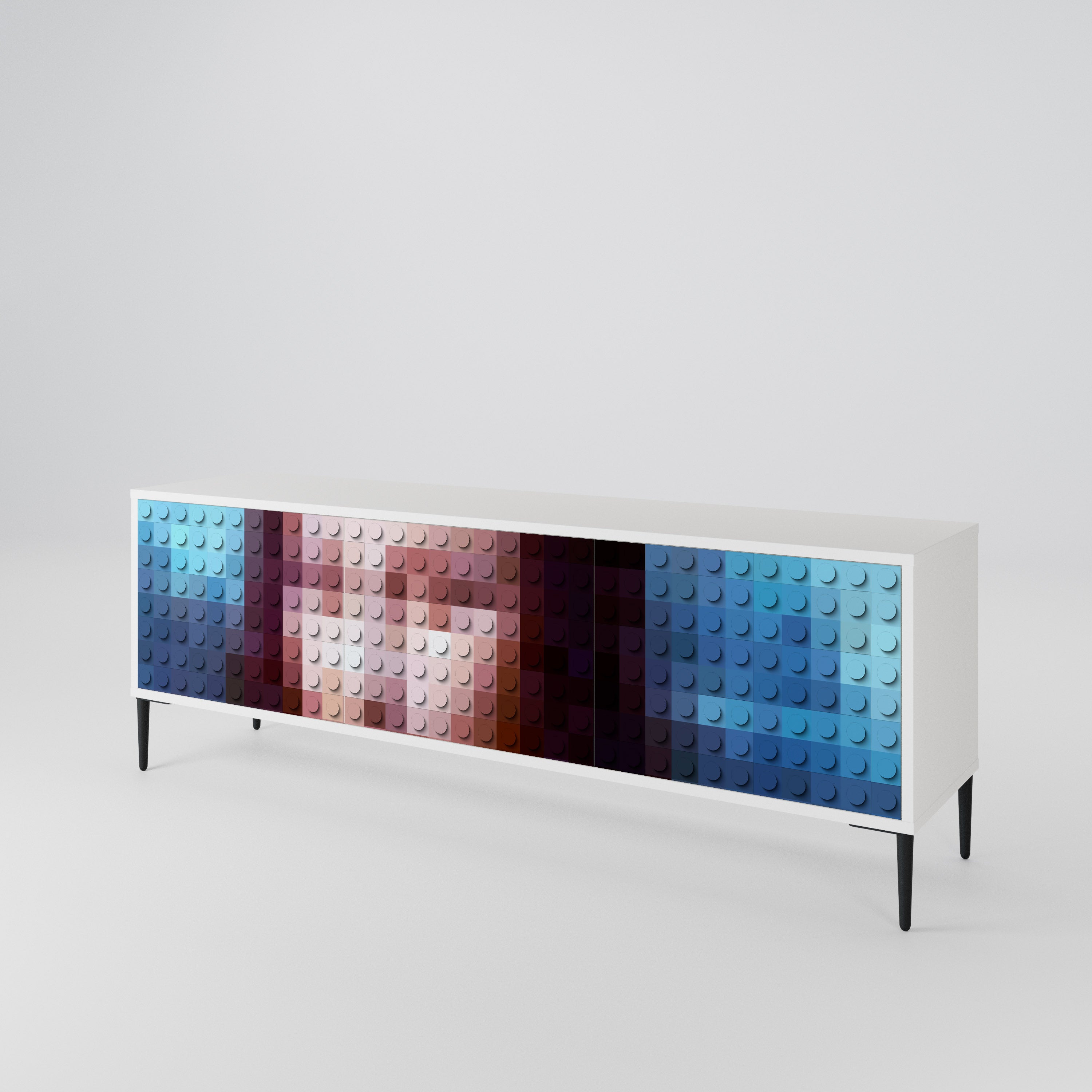 CONSTRUCTIVE ART Mueble de TV de 3 Puertas
