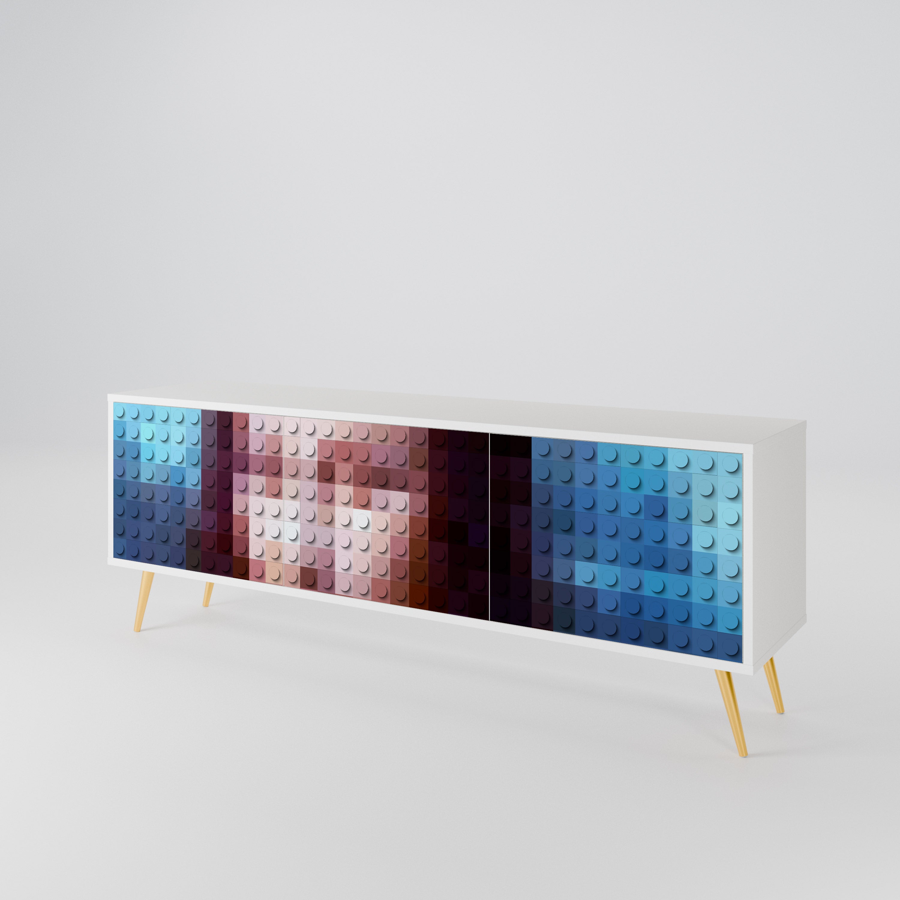 CONSTRUCTIVE ART Mueble de TV de 3 Puertas