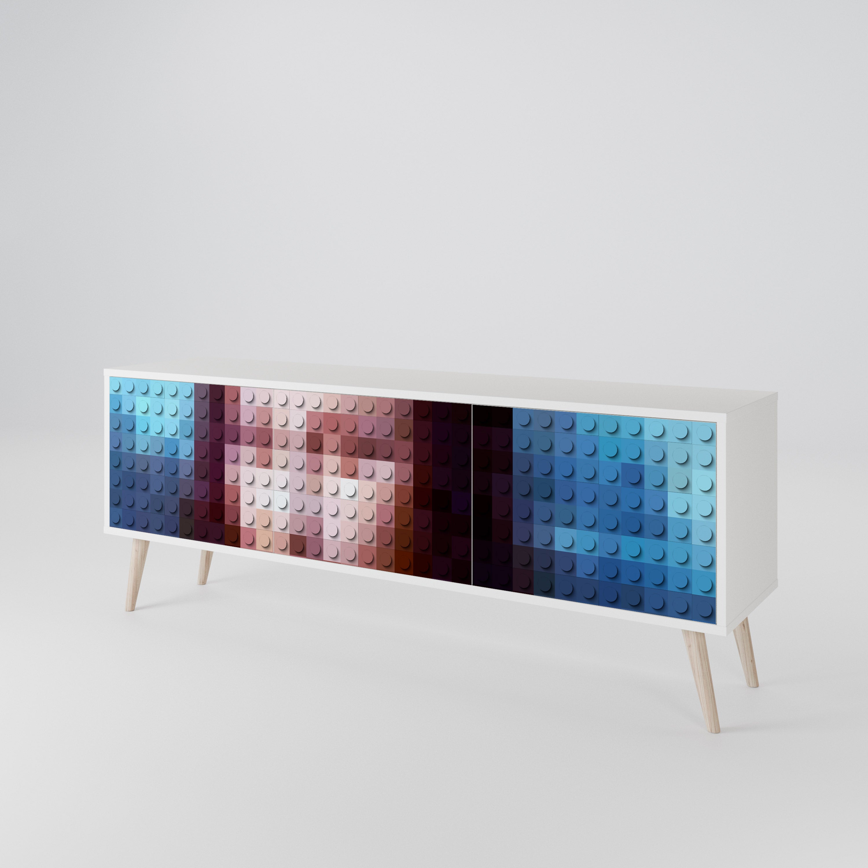 CONSTRUCTIVE ART Mueble de TV de 3 Puertas