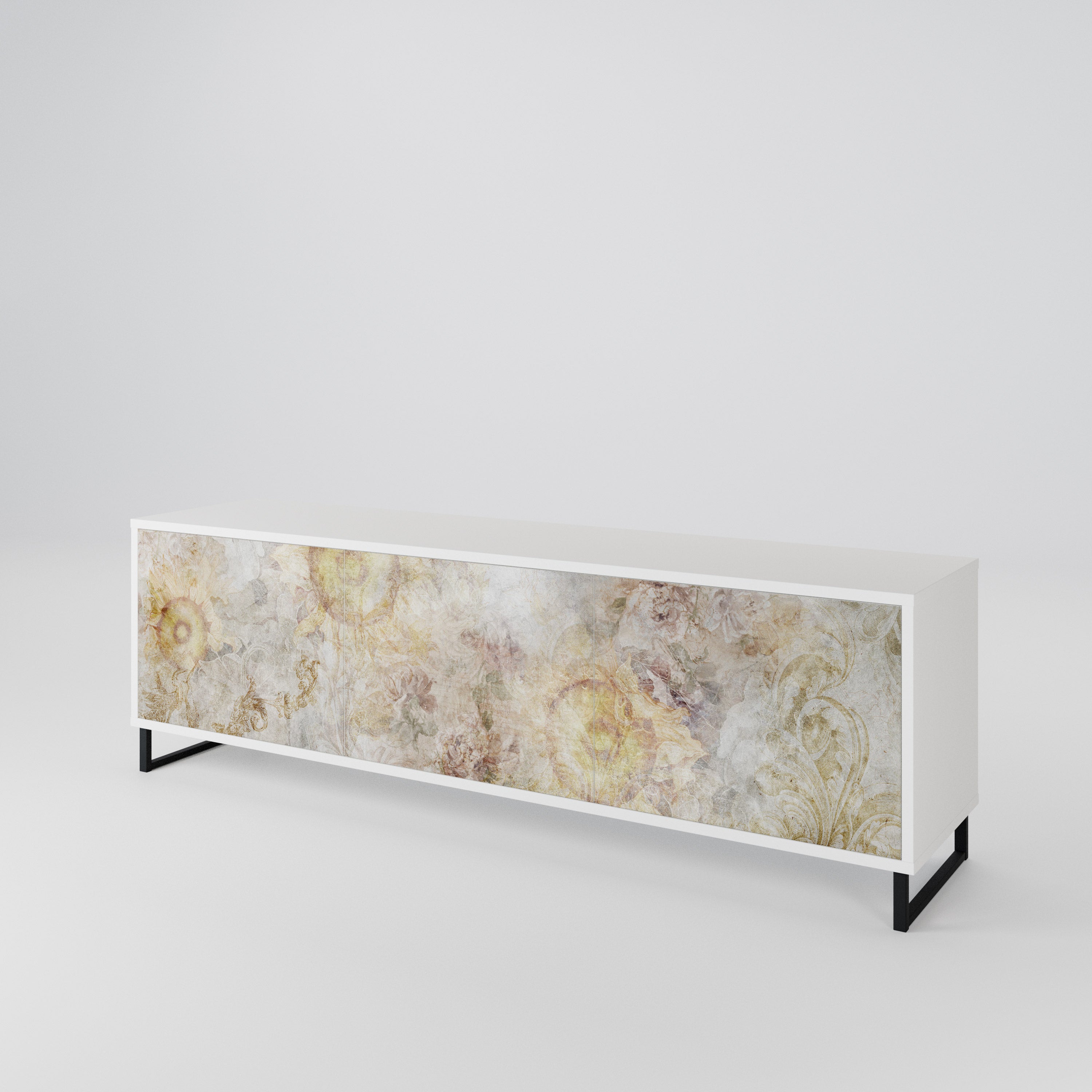 SUNFLOWER BLUR Mueble de TV de 3 Puertas