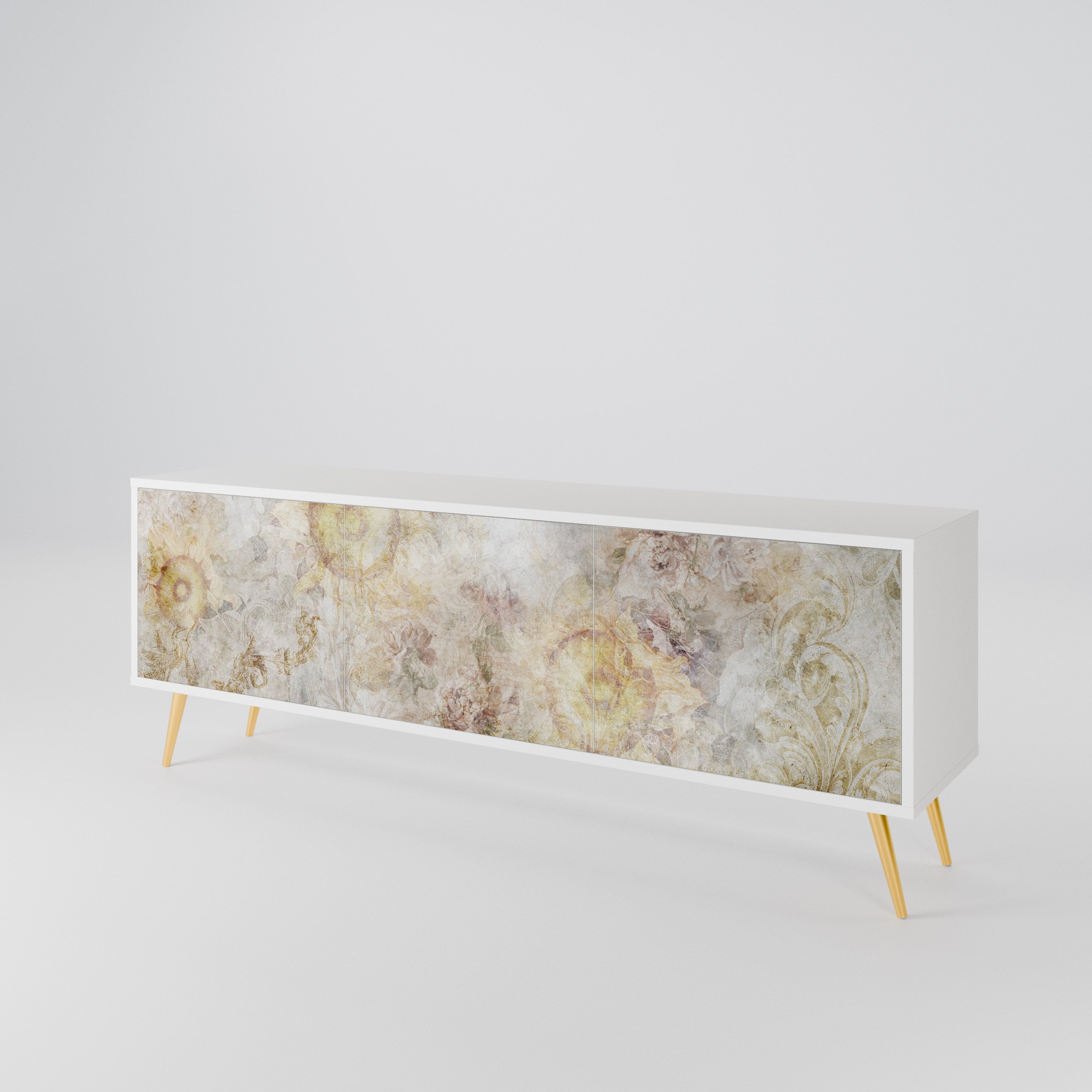 SUNFLOWER BLUR Mueble de TV de 3 Puertas