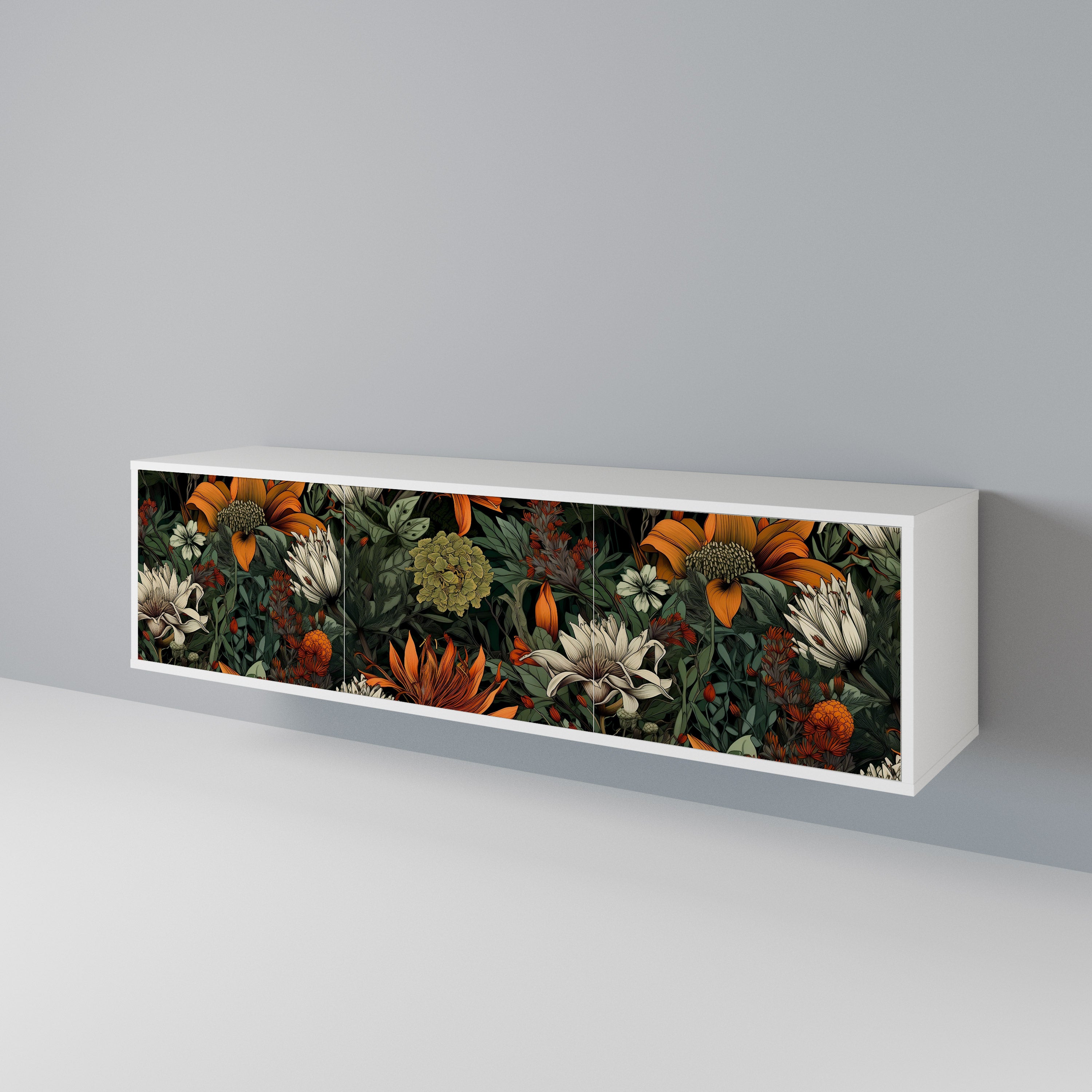 MIDNIGHT SPROUT Mueble de TV de 3 Puertas