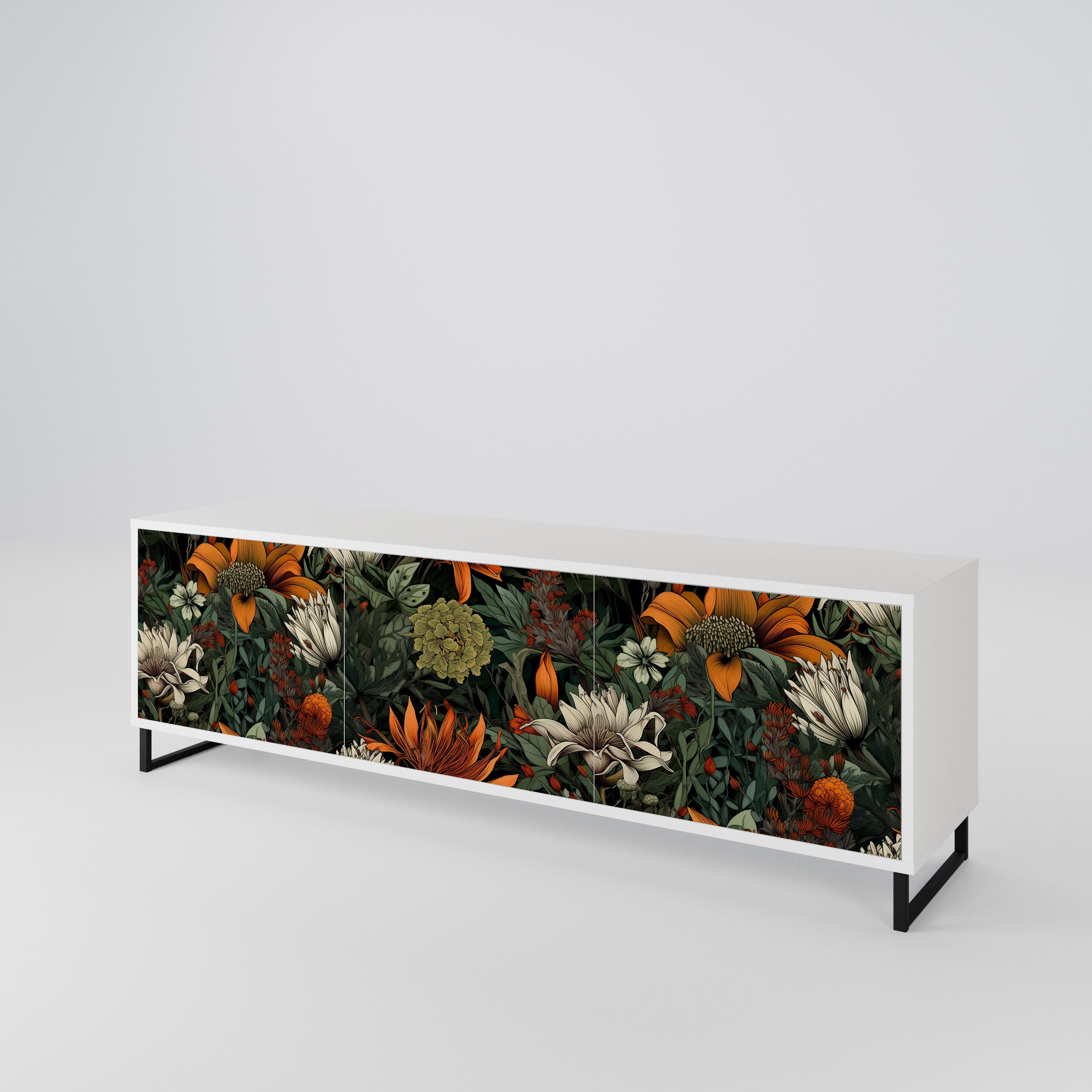 MIDNIGHT SPROUT Mueble de TV de 3 Puertas