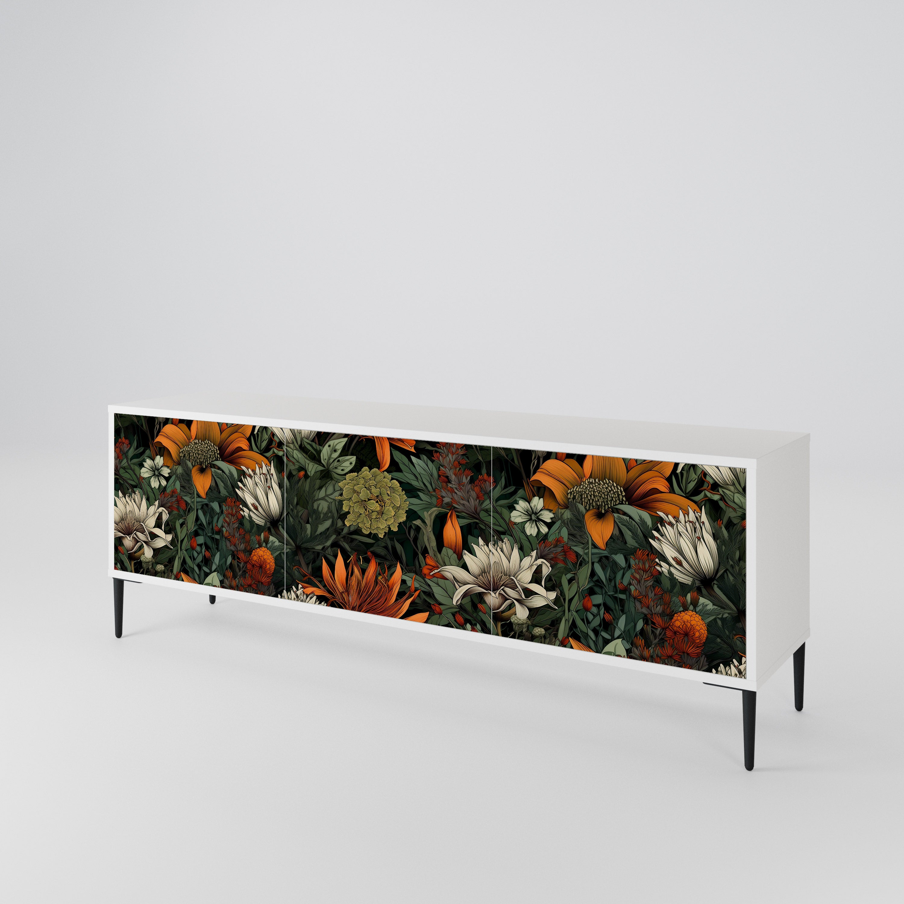 MIDNIGHT SPROUT Mueble de TV de 3 Puertas