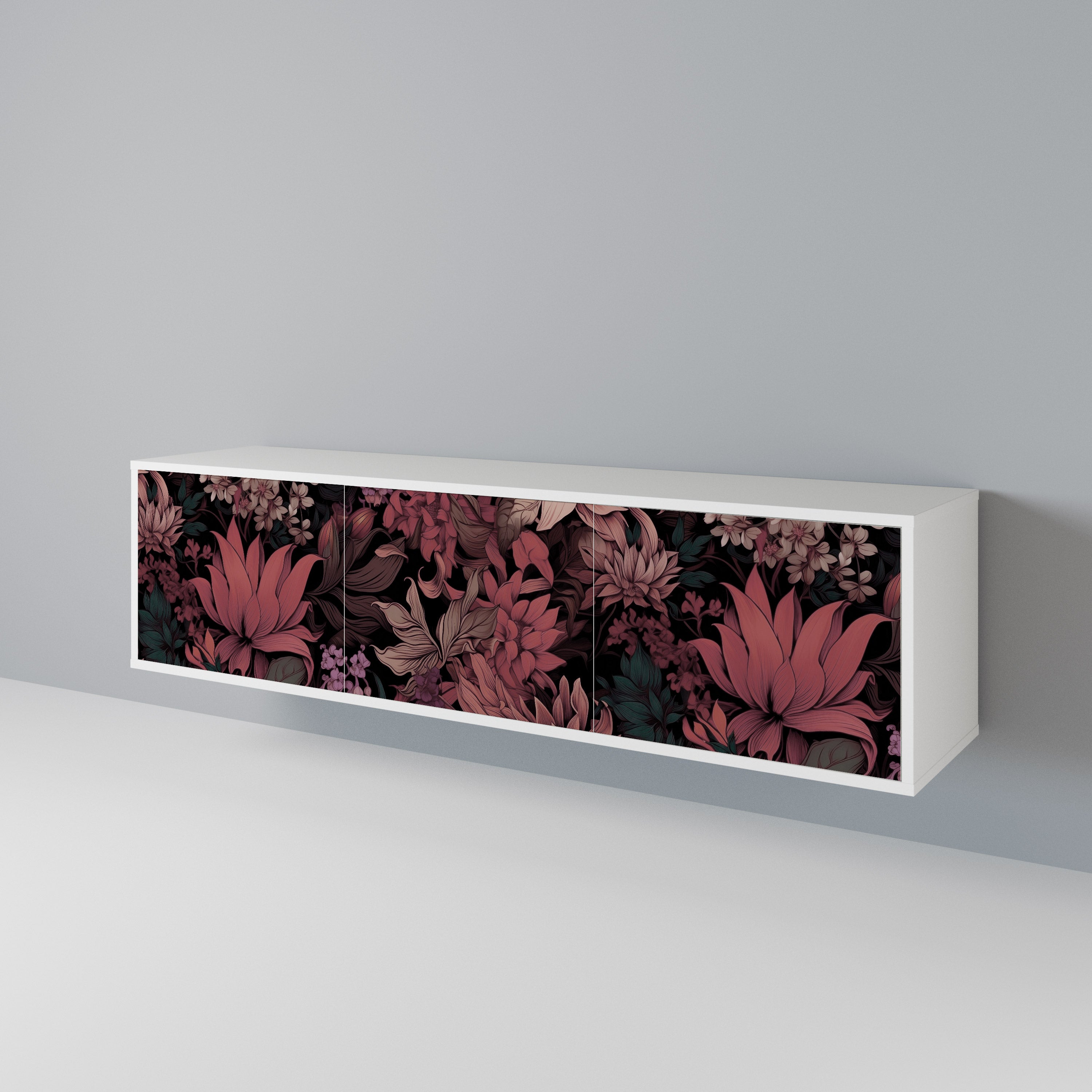 FLORAL WHISPER Mueble de TV de 3 Puertas