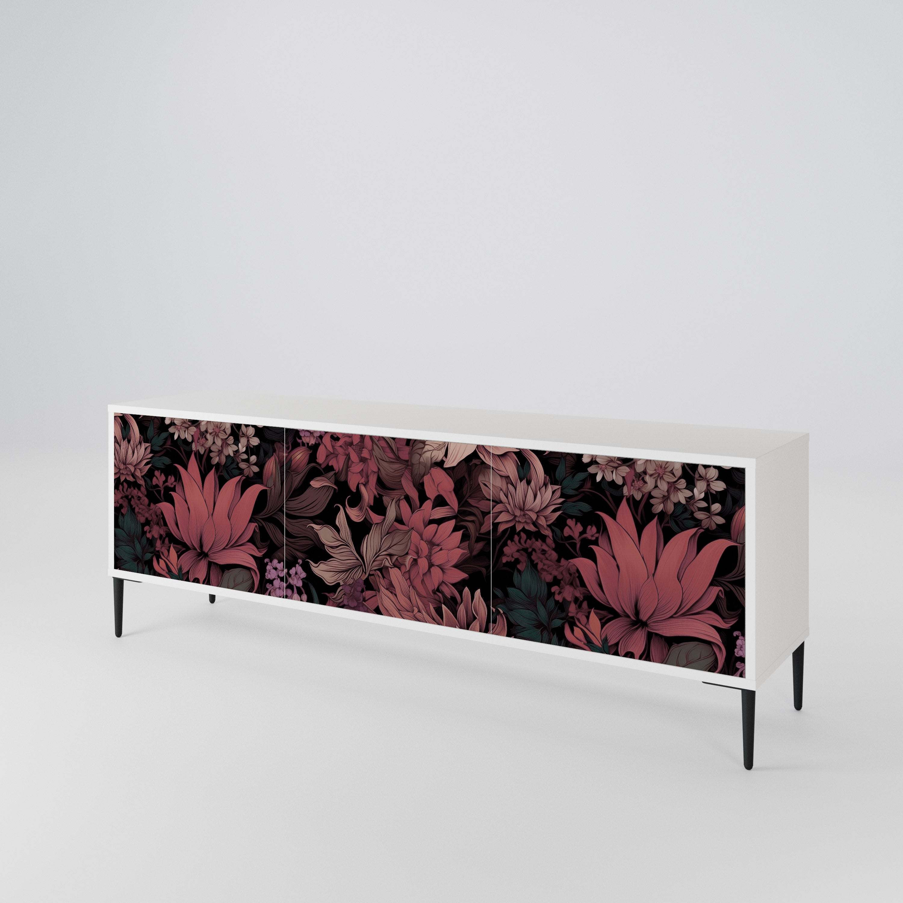 FLORAL WHISPER Mueble de TV de 3 Puertas