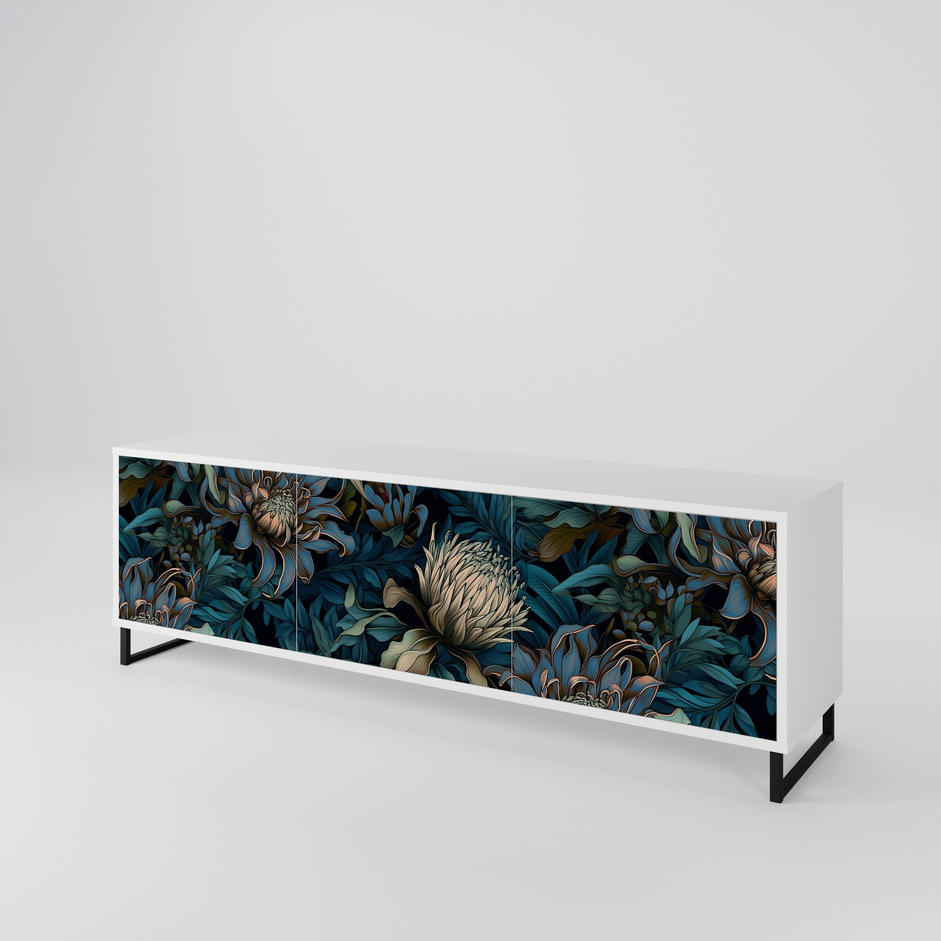 TWILIGHT BLOOM Mueble de TV de 3 Puertas