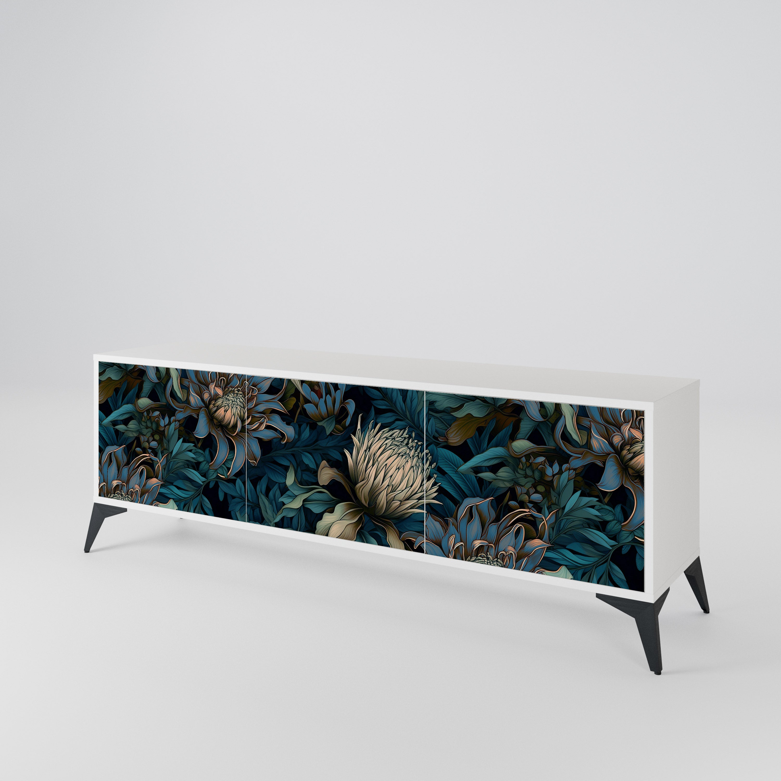 TWILIGHT BLOOM Mueble de TV de 3 Puertas