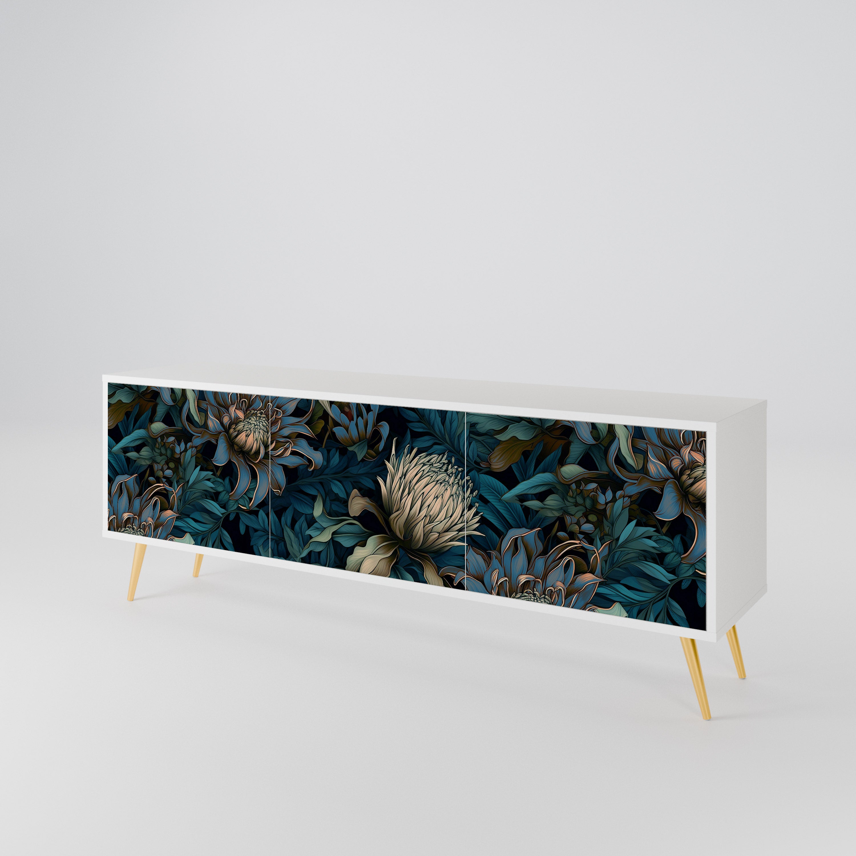 TWILIGHT BLOOM Mueble de TV de 3 Puertas