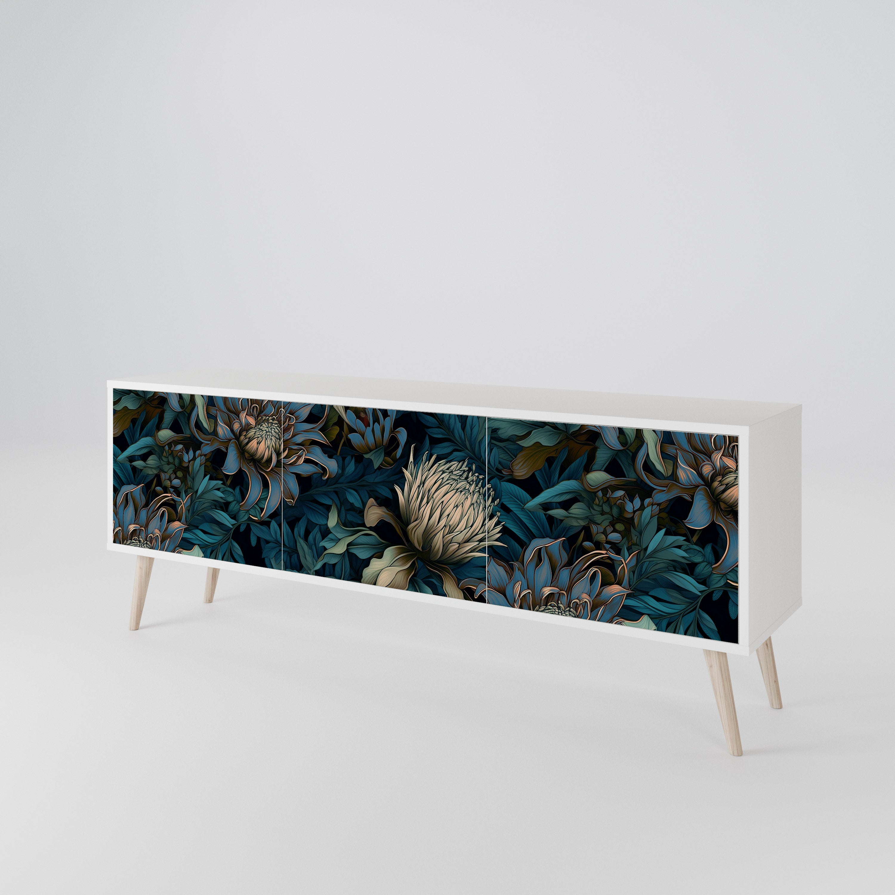 TWILIGHT BLOOM Mueble de TV de 3 Puertas