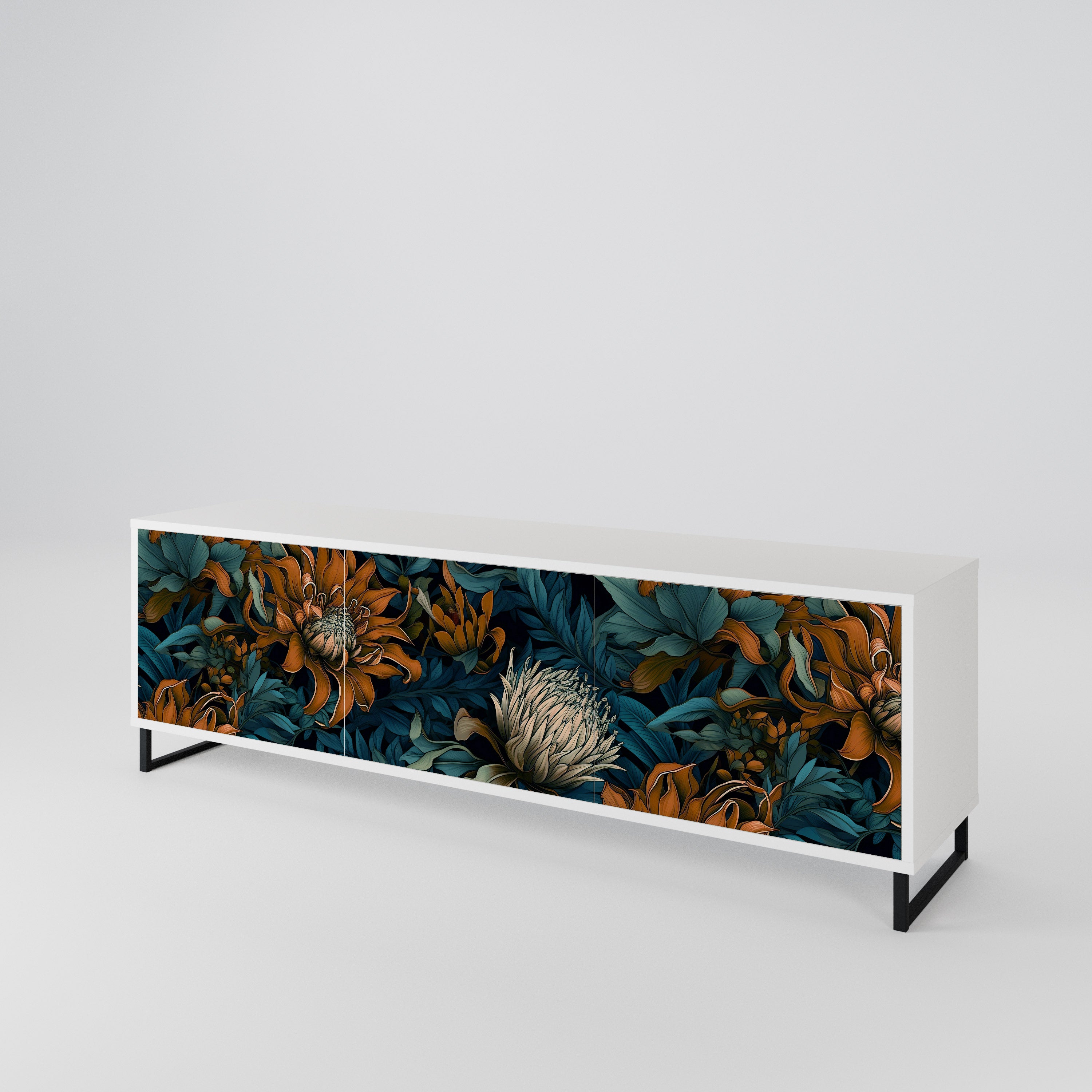 MORNING BLOOM Mueble de TV de 3 Puertas