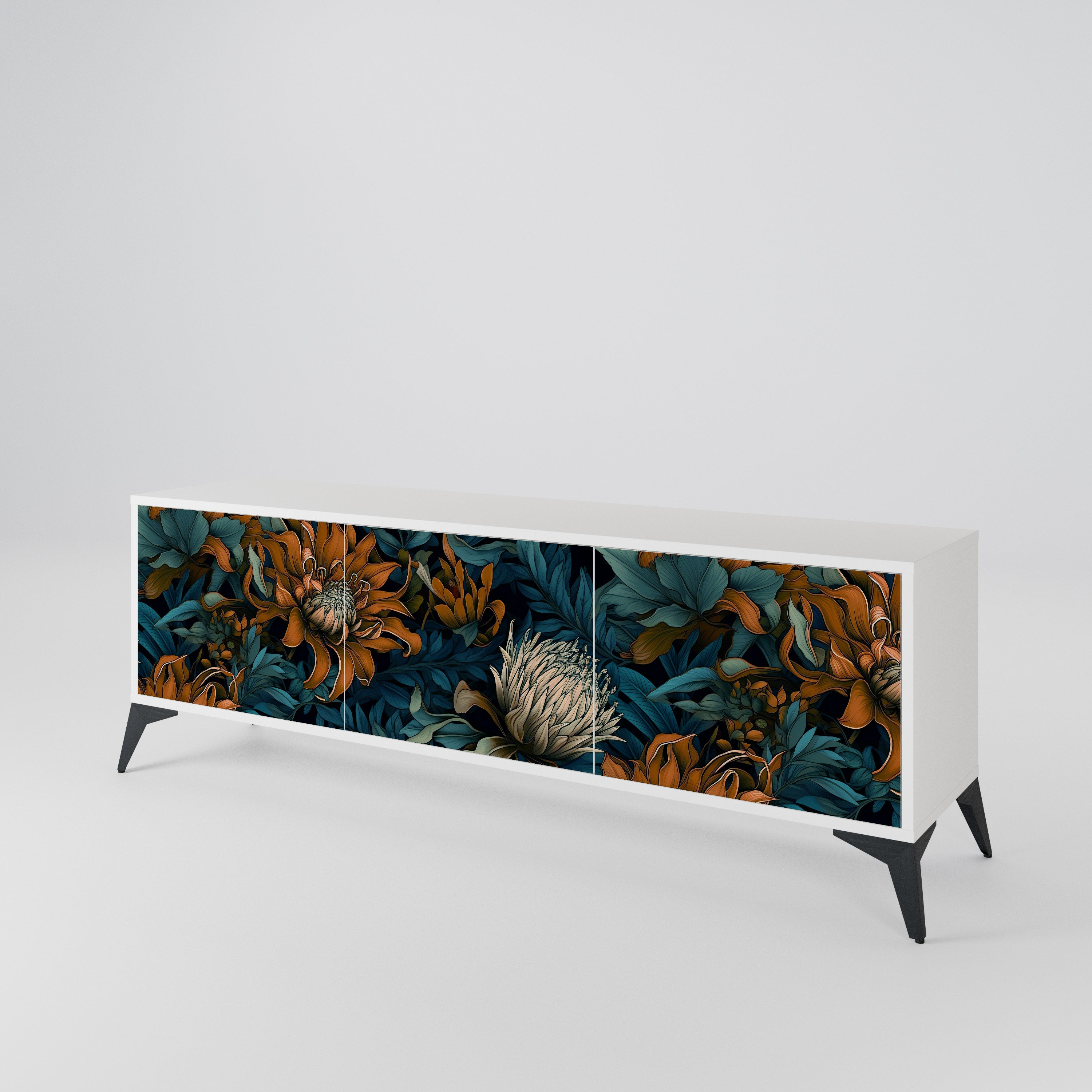 MORNING BLOOM Mueble de TV de 3 Puertas