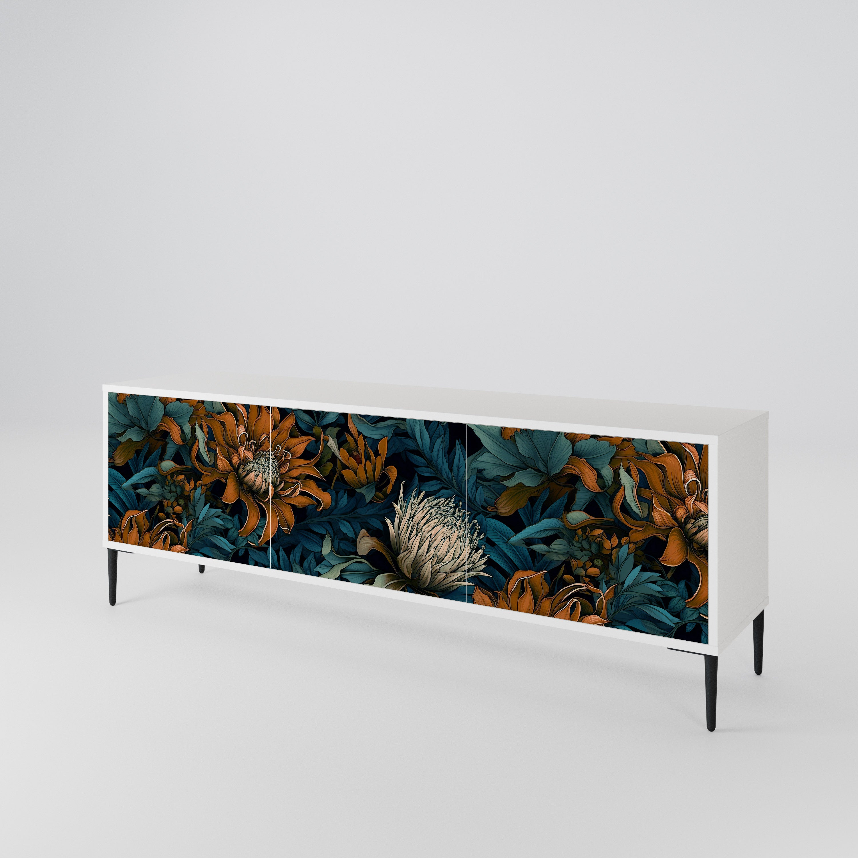 MORNING BLOOM Mueble de TV de 3 Puertas