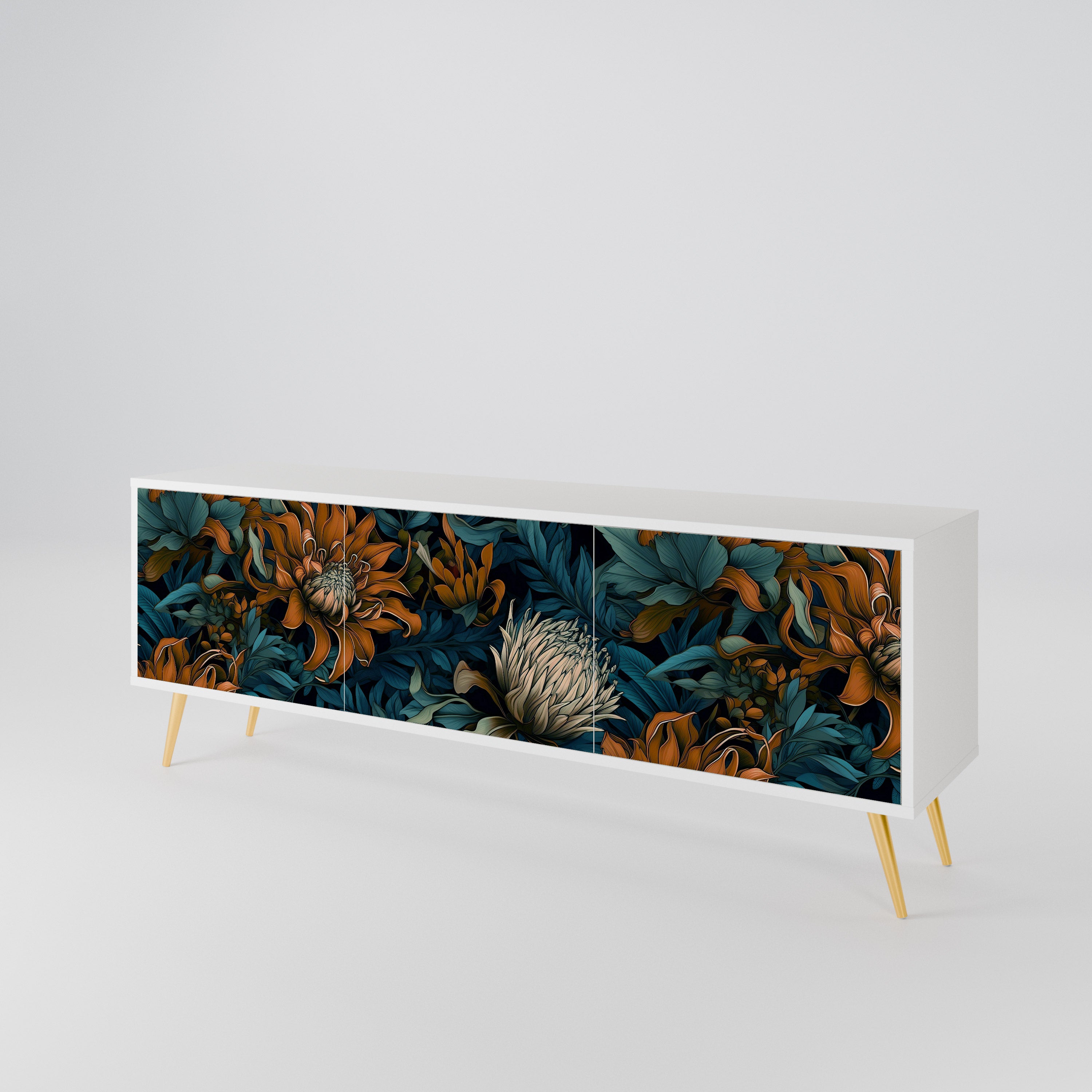 MORNING BLOOM Mueble de TV de 3 Puertas