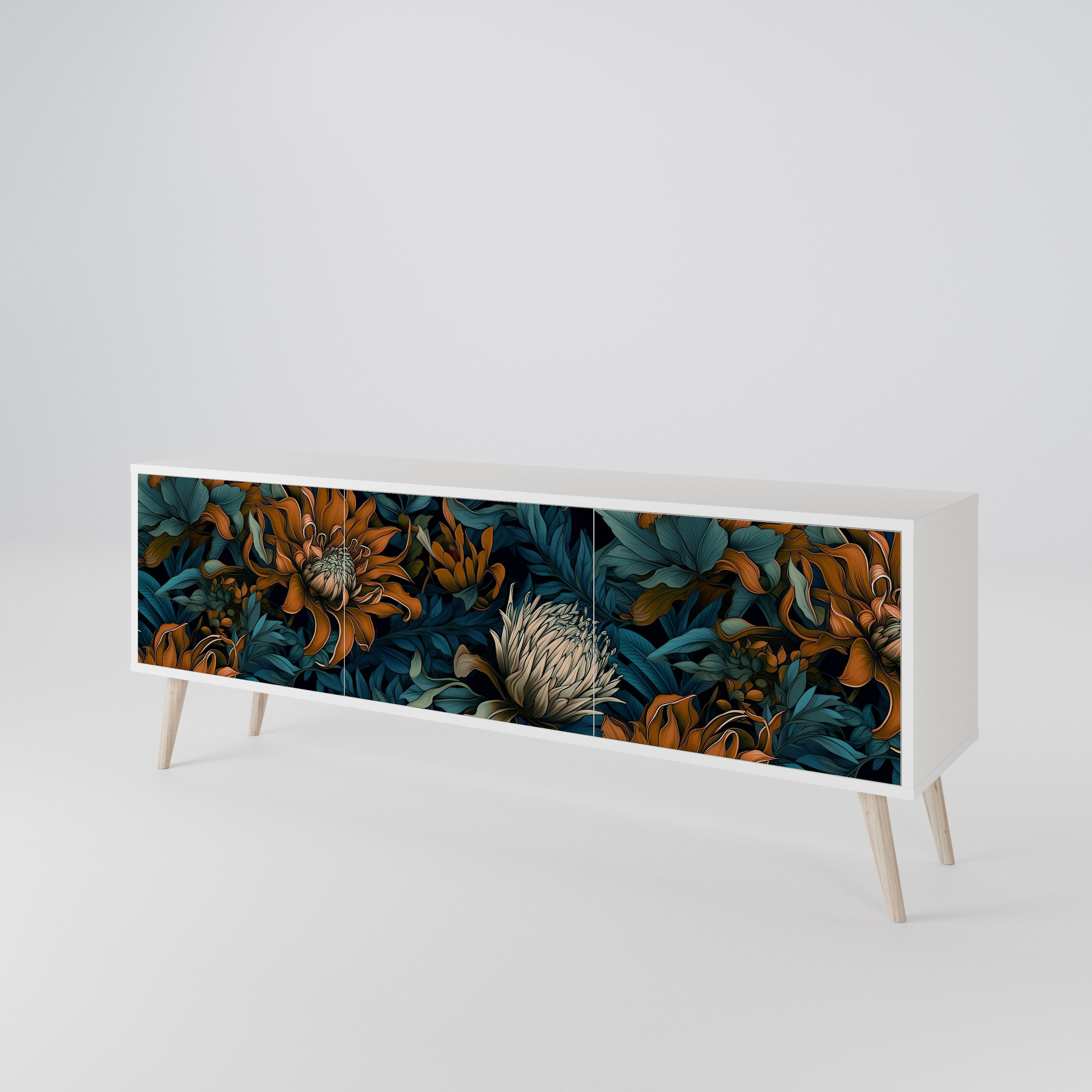 MORNING BLOOM Mueble de TV de 3 Puertas