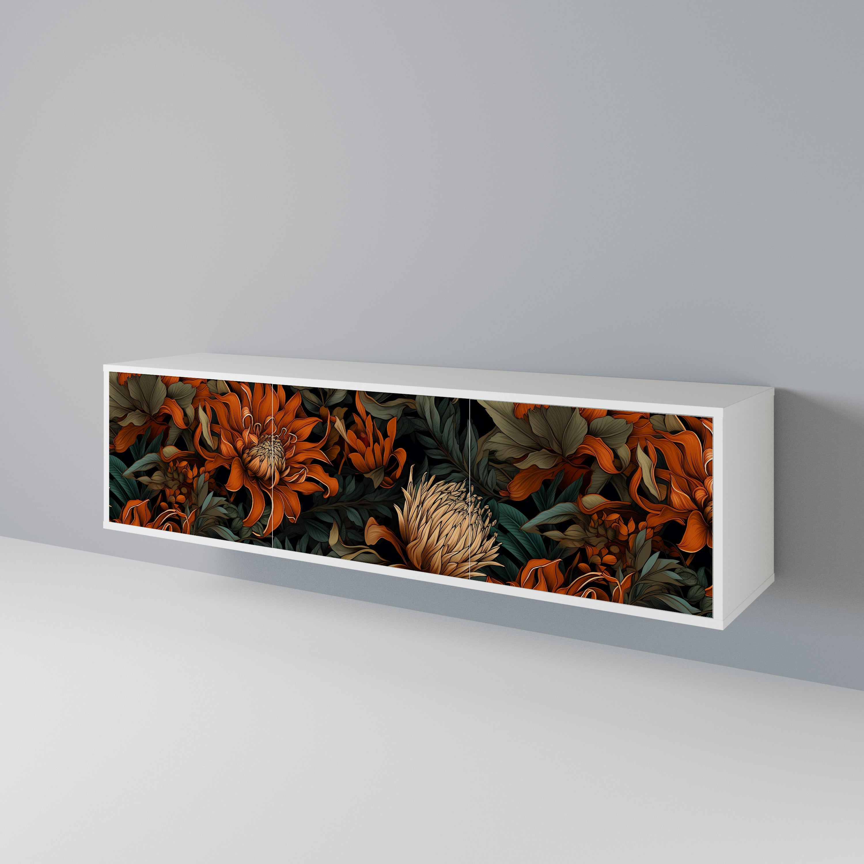 DAWN BLOOM Mueble de TV de 3 Puertas