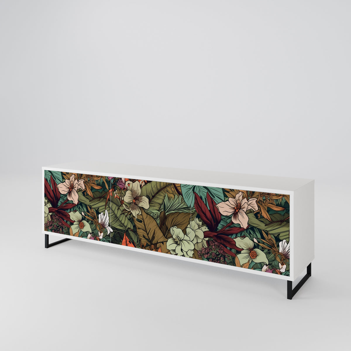 BOTANICAL EMERGENCE 3-türiges TV-Lowboard