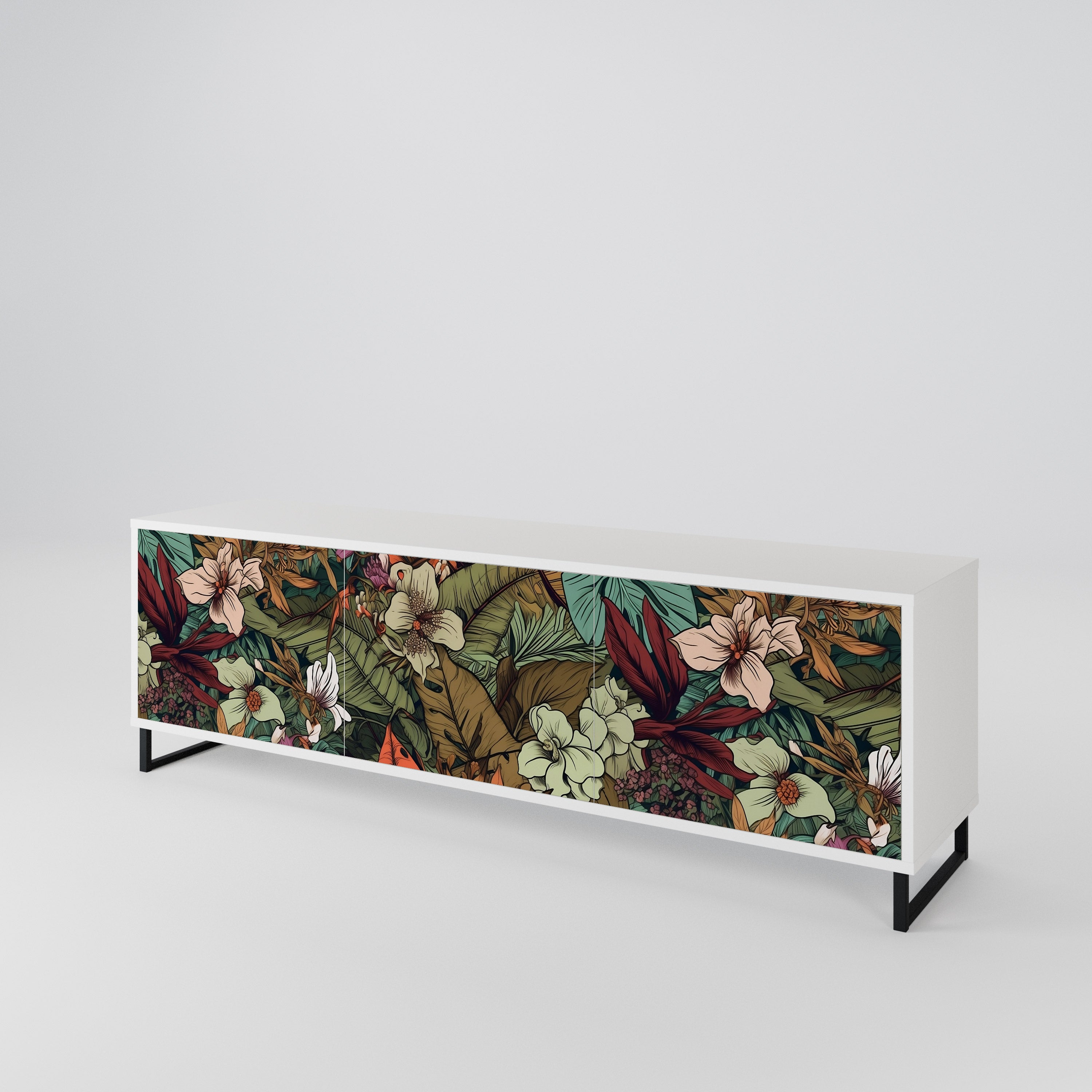 BOTANICAL EMERGENCE 3-türiges TV-Lowboard