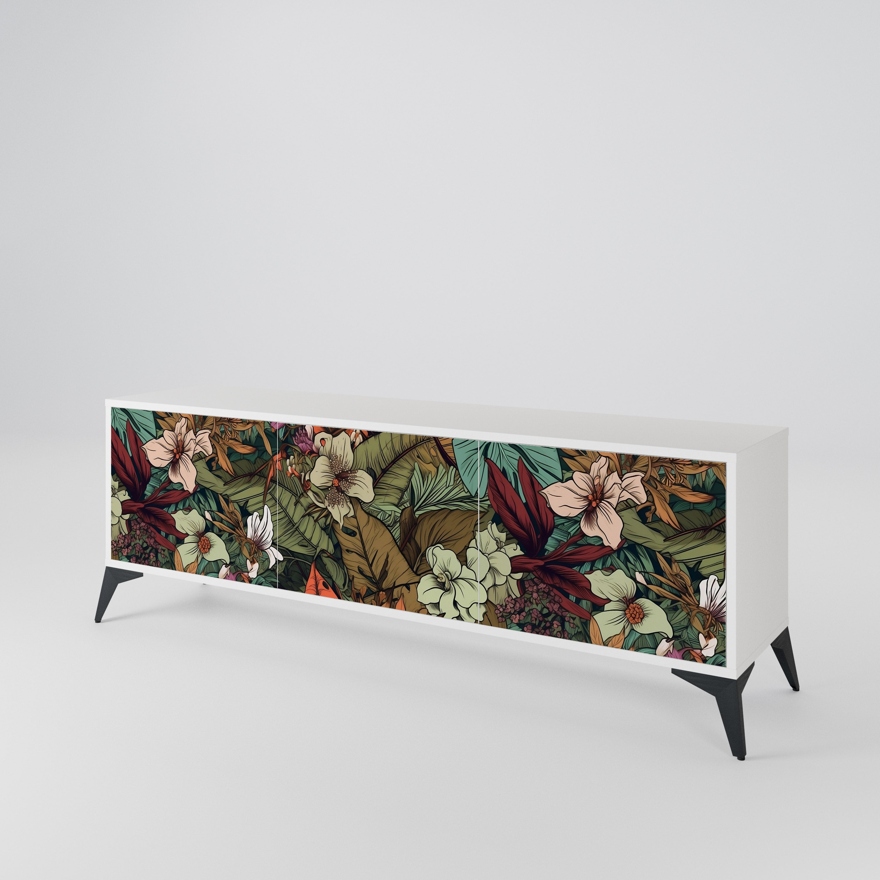BOTANICAL EMERGENCE 3-türiges TV-Lowboard