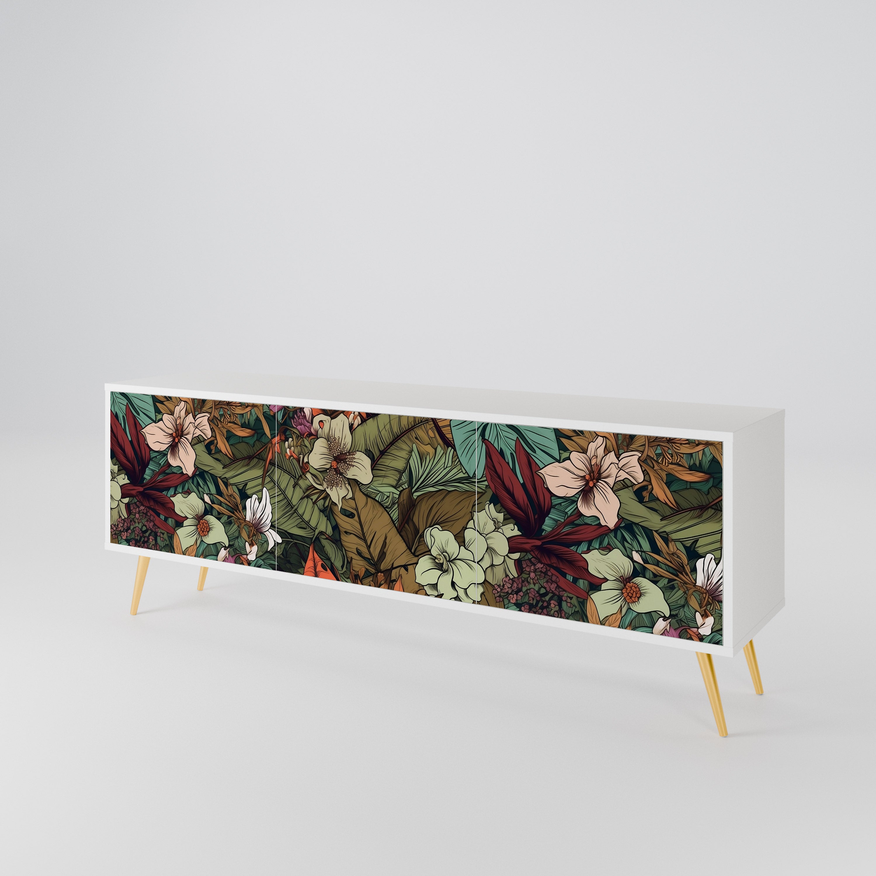 BOTANICAL EMERGENCE 3-türiges TV-Lowboard