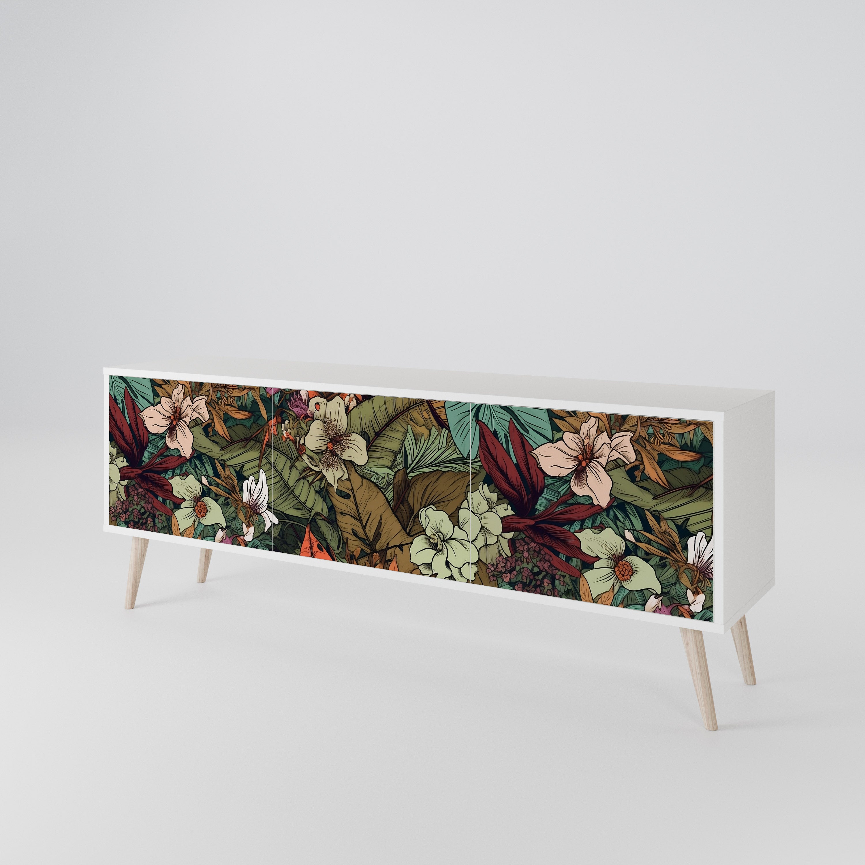 BOTANICAL EMERGENCE 3-türiges TV-Lowboard