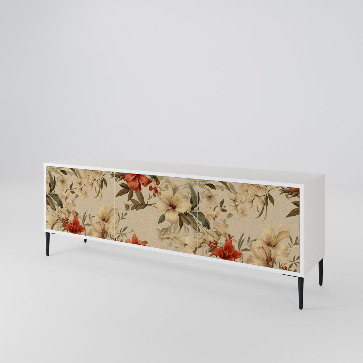 BLOOMING HARMONY 3-Door TV Cabinet