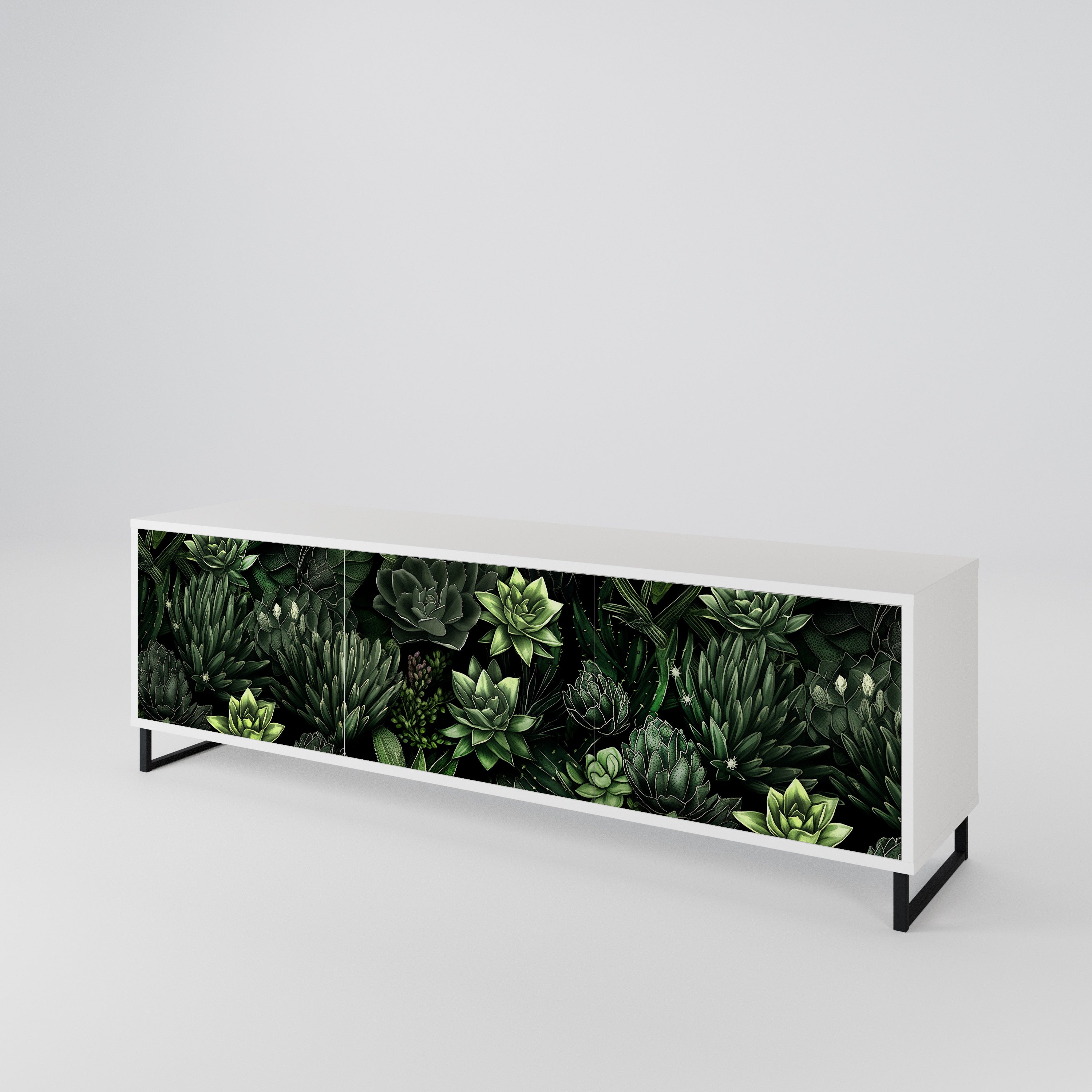 SUCCULENT JUNGLE 3-türiges TV-Lowboard