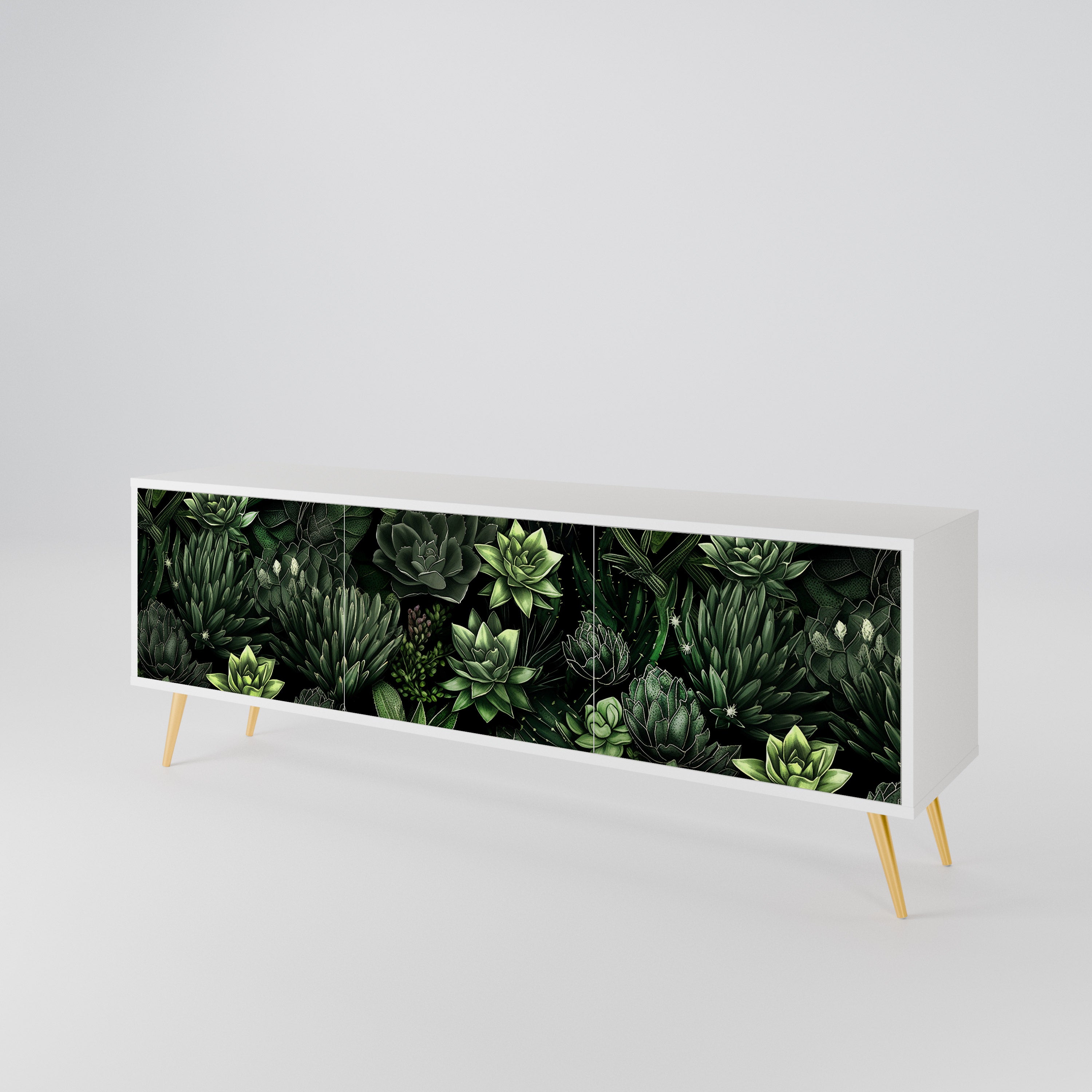 SUCCULENT JUNGLE 3-türiges TV-Lowboard