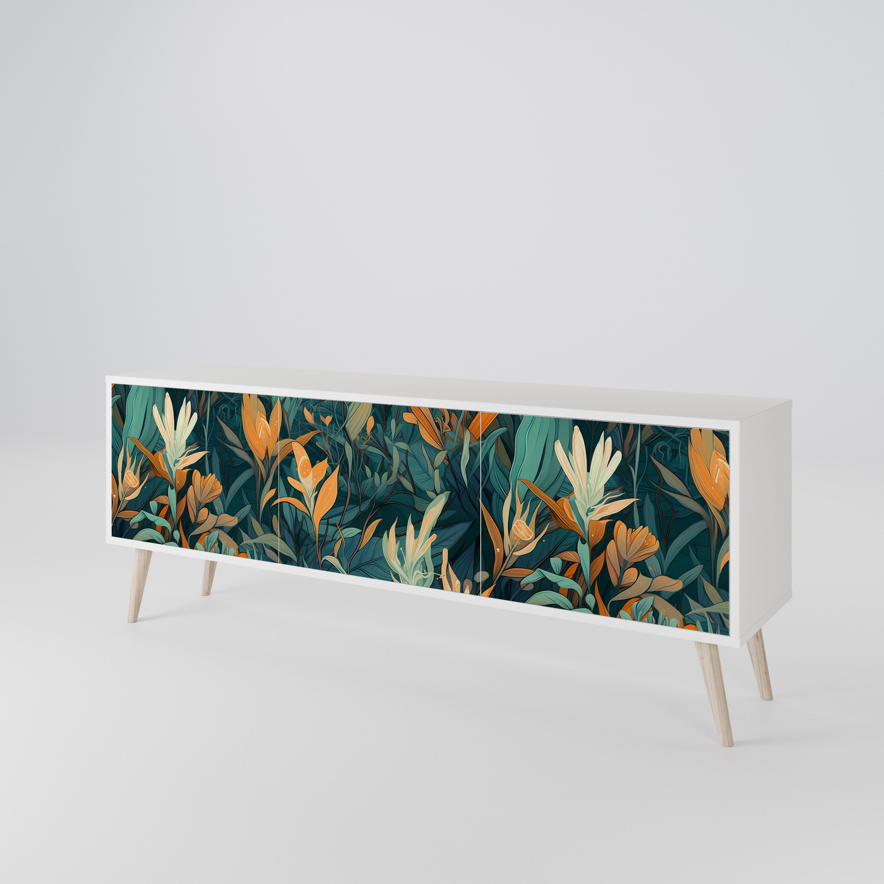 FLORAL SERENITY 3-türiges TV-Lowboard