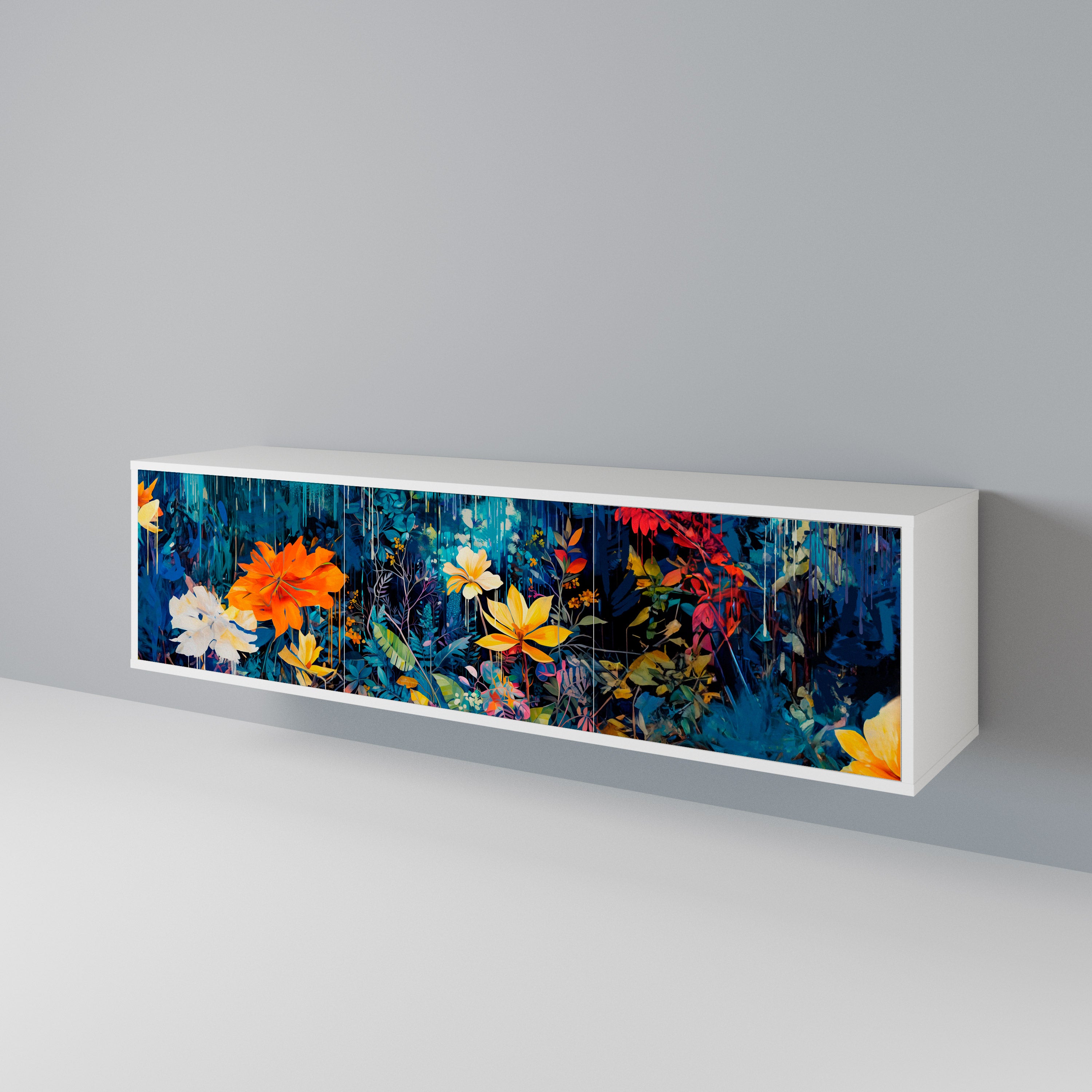 MIDNIGHT BLOSSOM 3-türiges TV-Lowboard