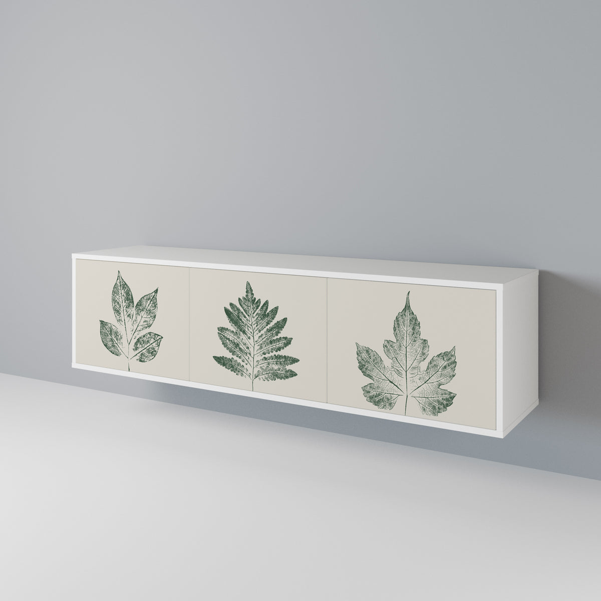 GREEN LEAFY STAMPS Mueble de TV de 3 Puertas