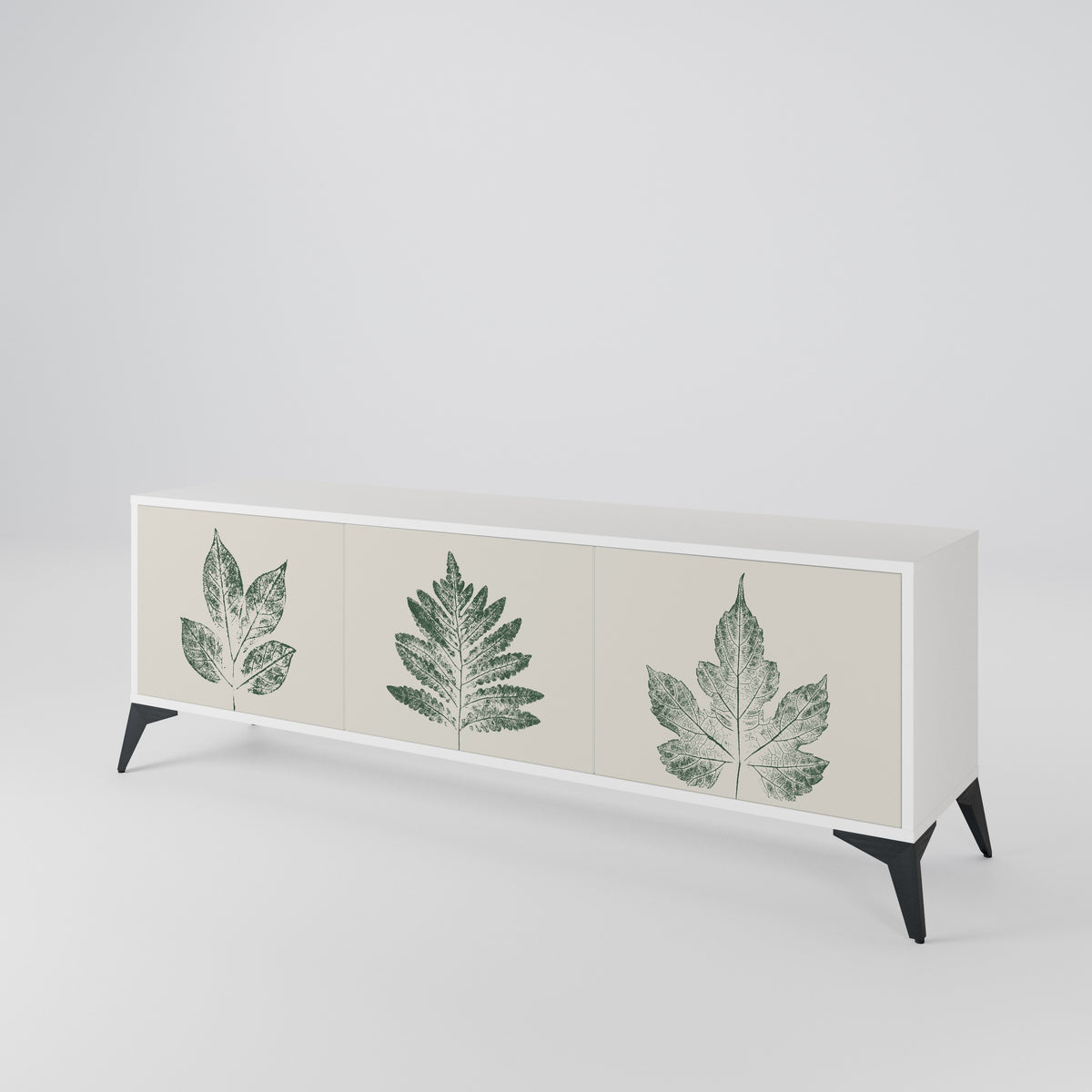GREEN LEAFY STAMPS Mueble de TV de 3 Puertas