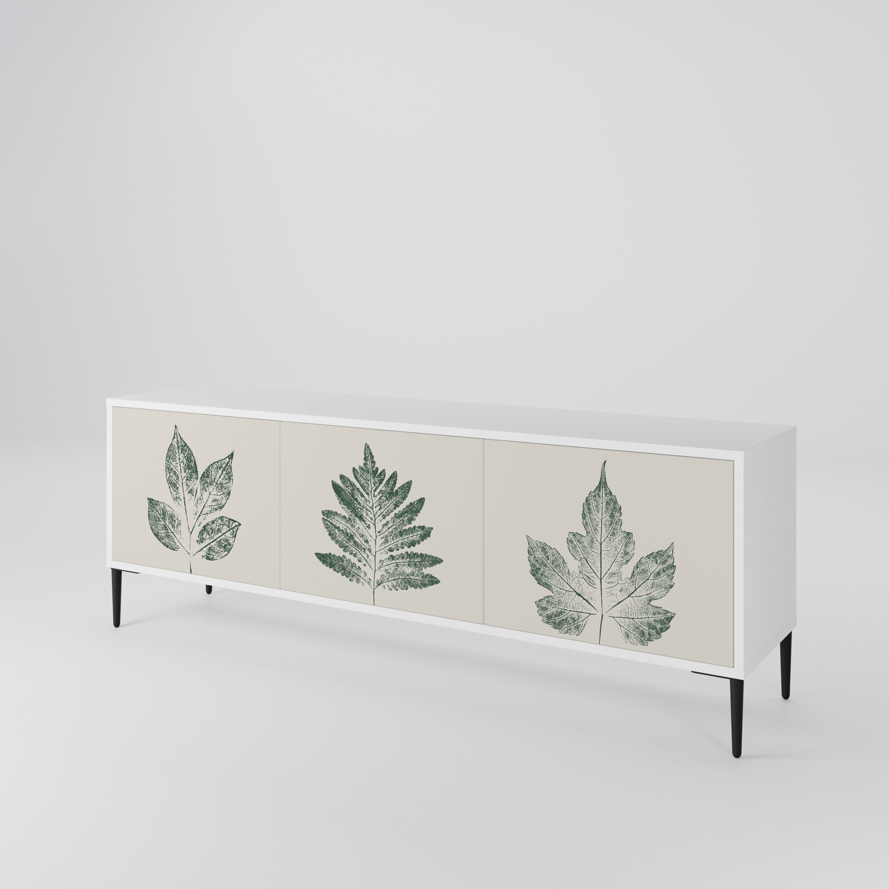 GREEN LEAFY STAMPS 3-türiges TV-Lowboard