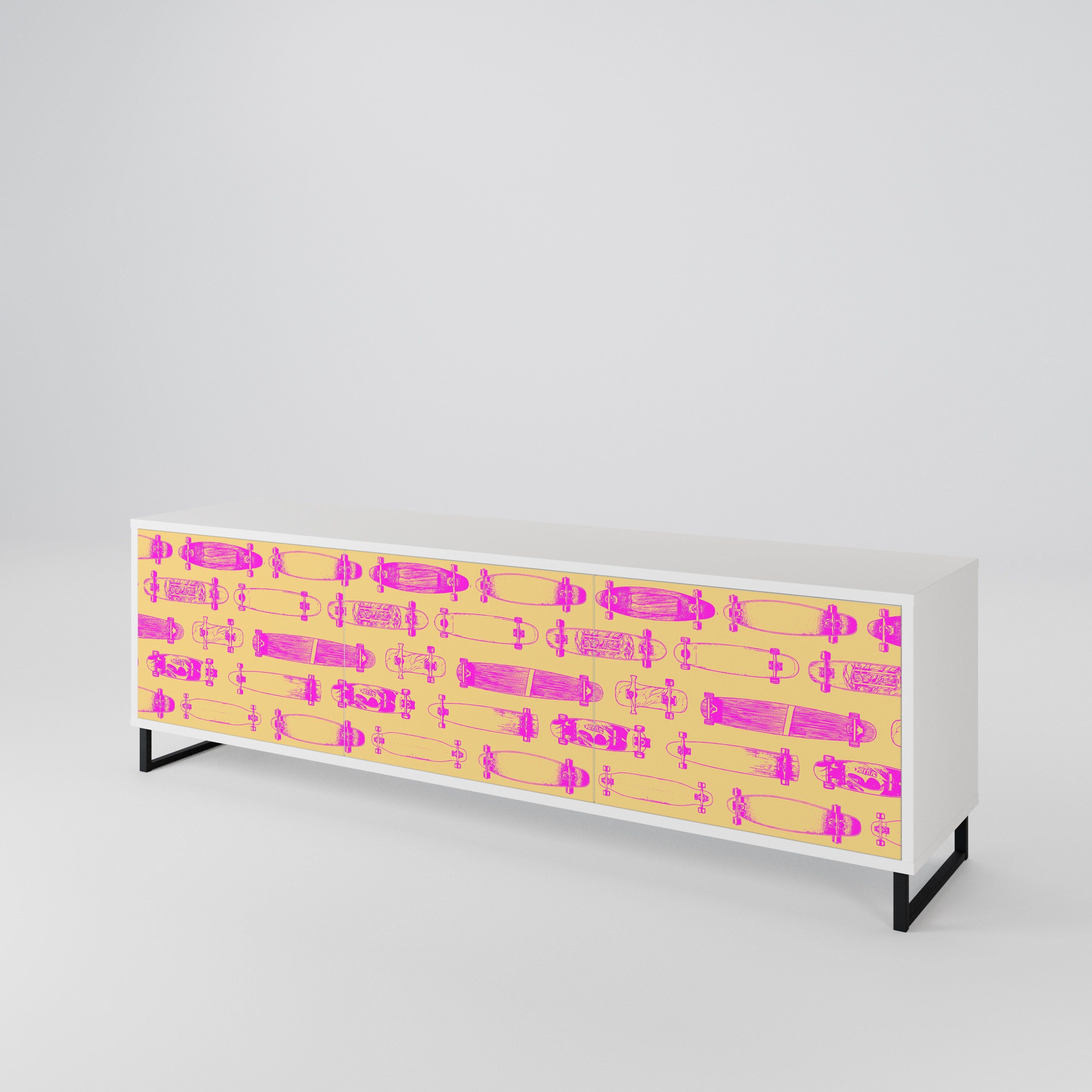 SKATEBOARD ARTISTRY 3-türiges TV-Lowboard