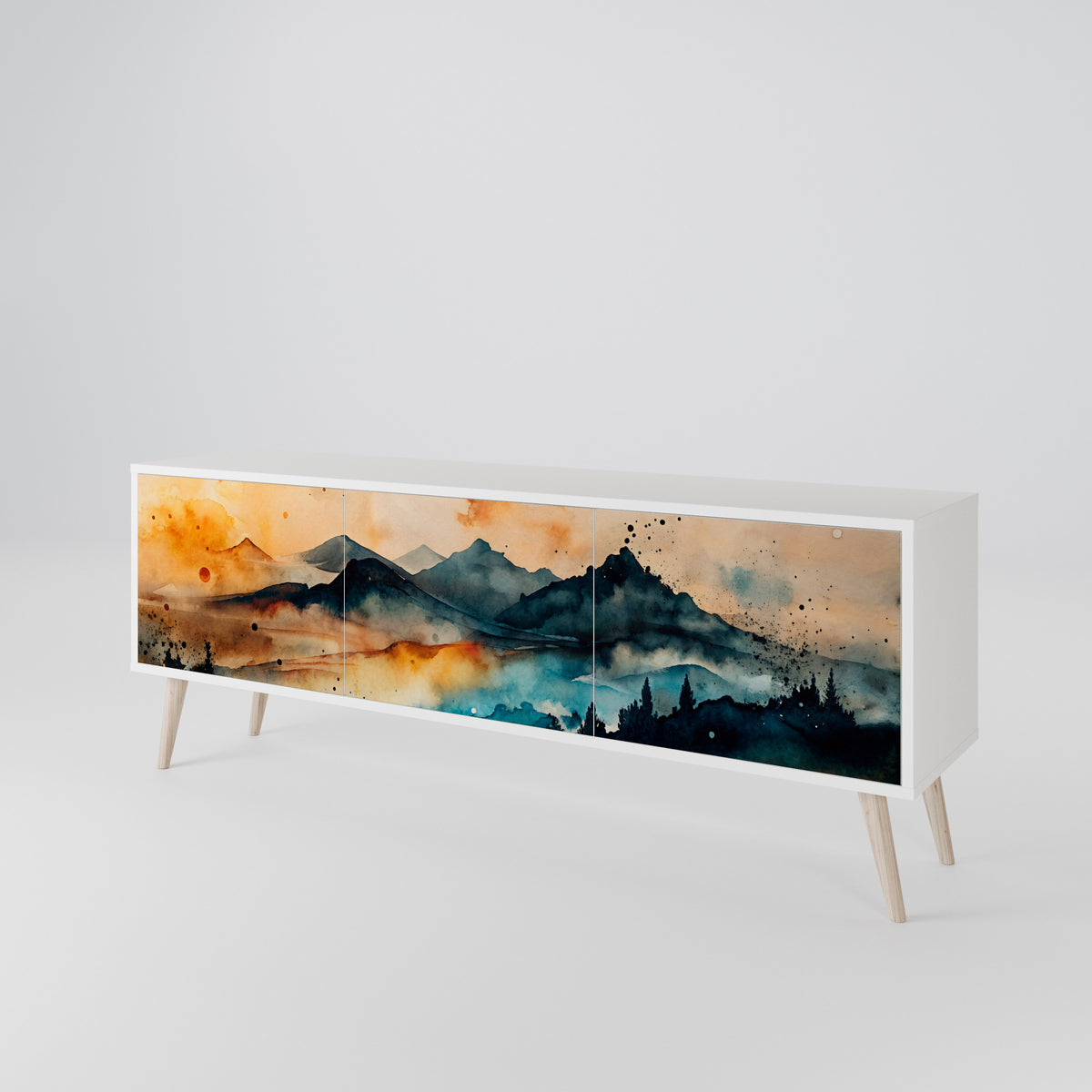 OMINOUS MOUNTAINS 3-türiges TV-Lowboard