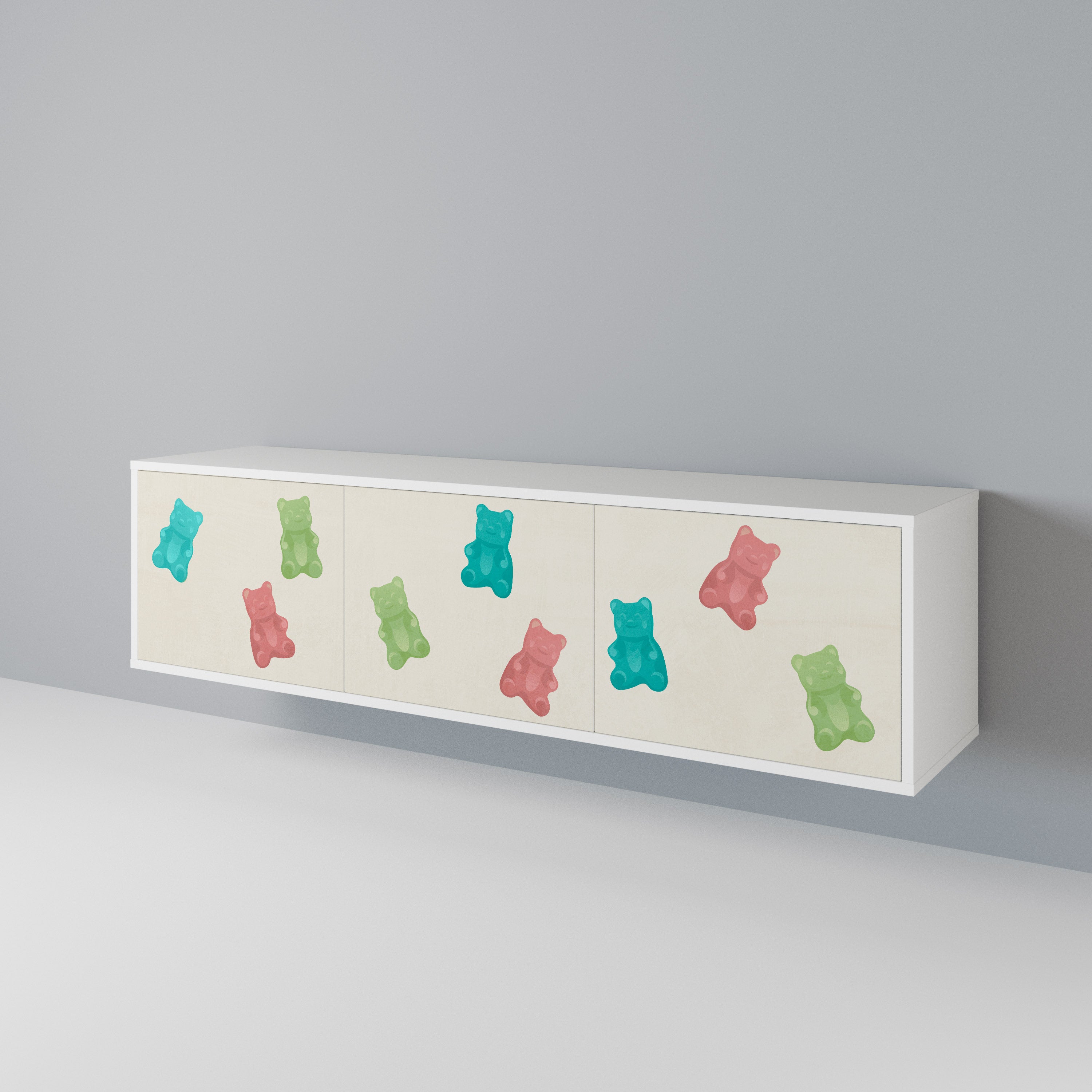 GUMMY BEARS Třídveřový TV stolek