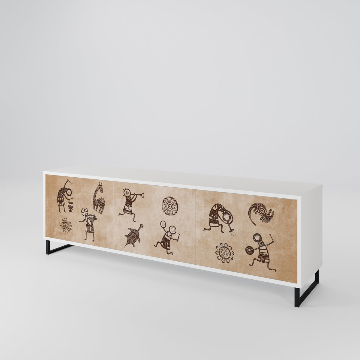AFRICAN STYLE 3-türiges TV-Lowboard