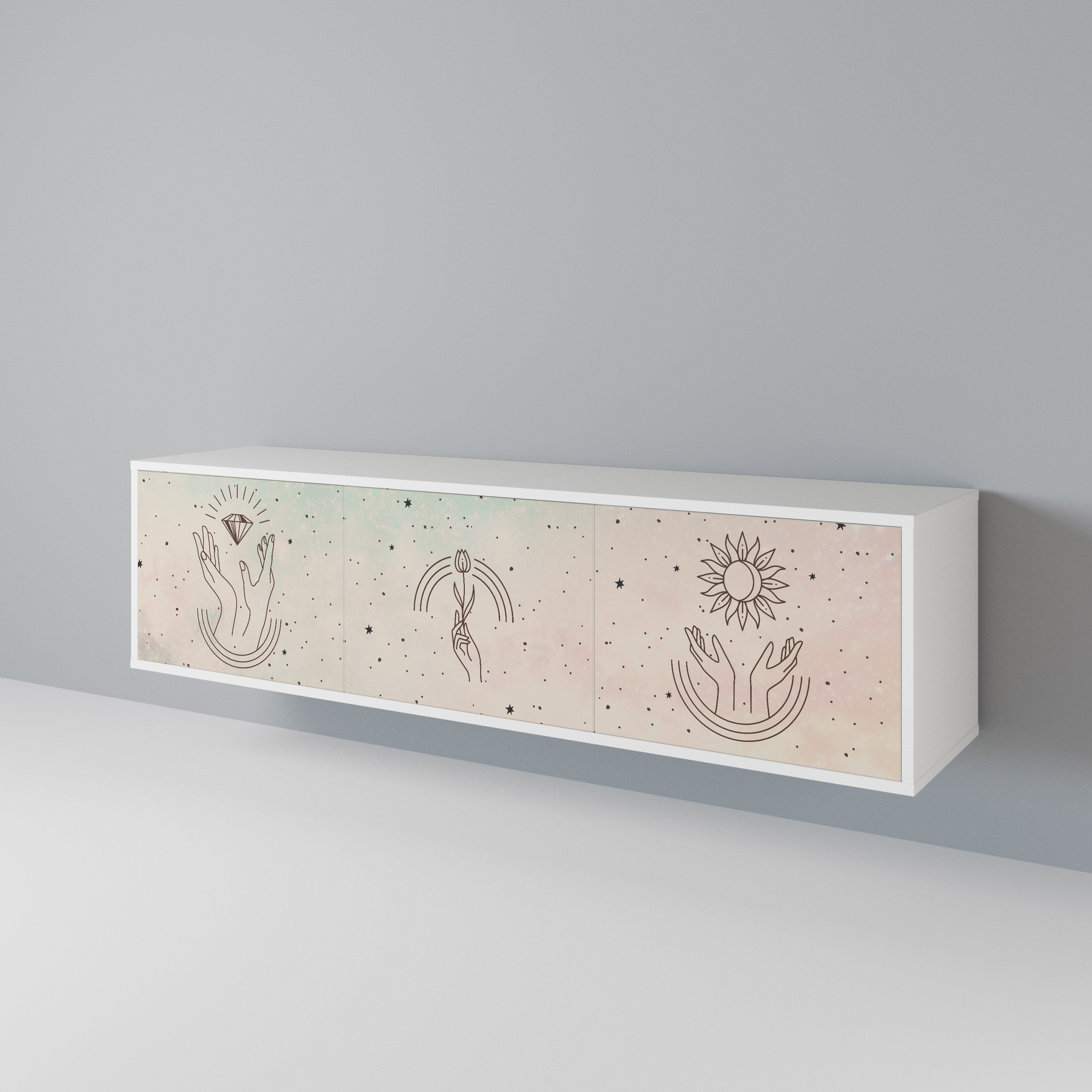 DELICATE BEAUTY Třídveřový TV stolek