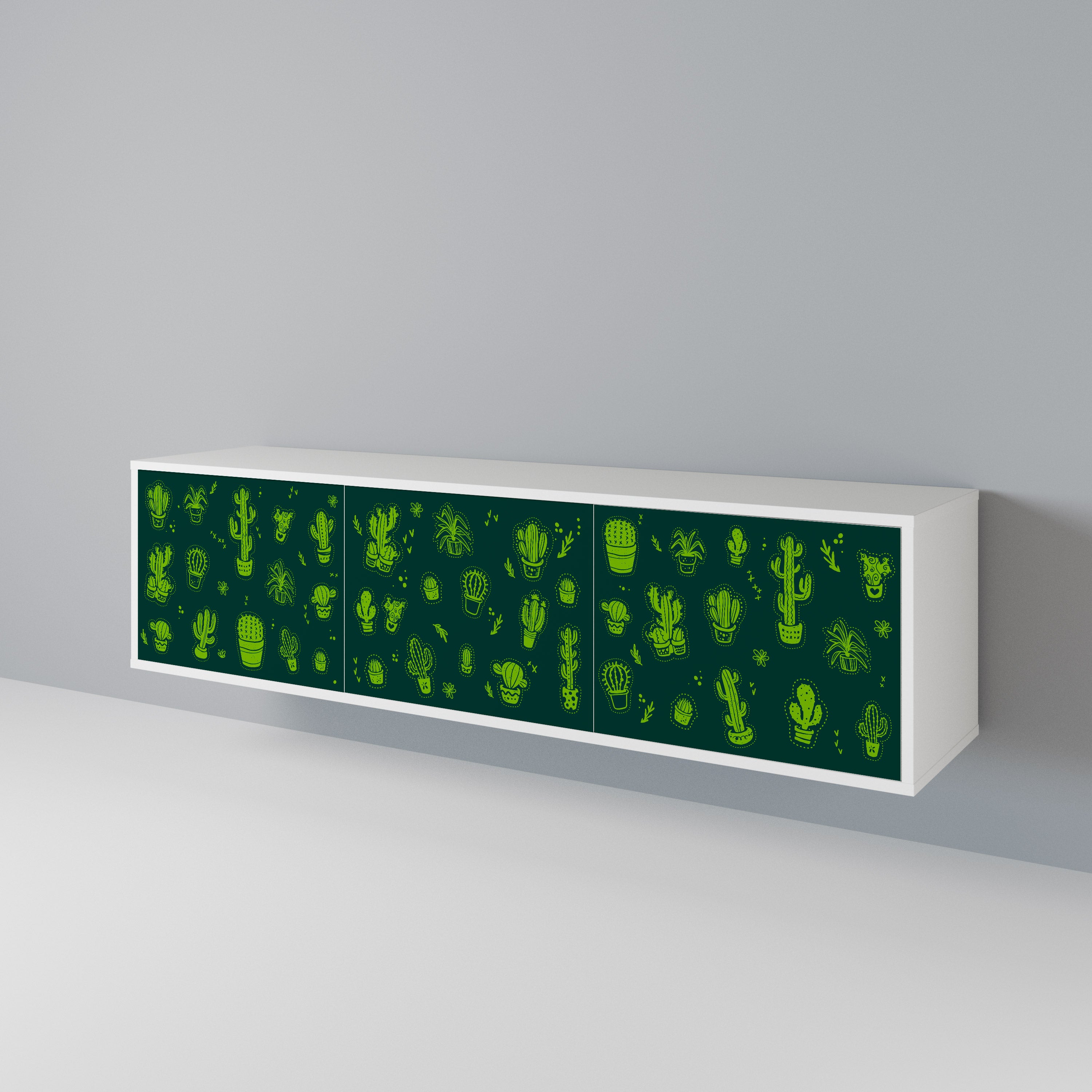 DESERT GREEN Třídveřový TV stolek
