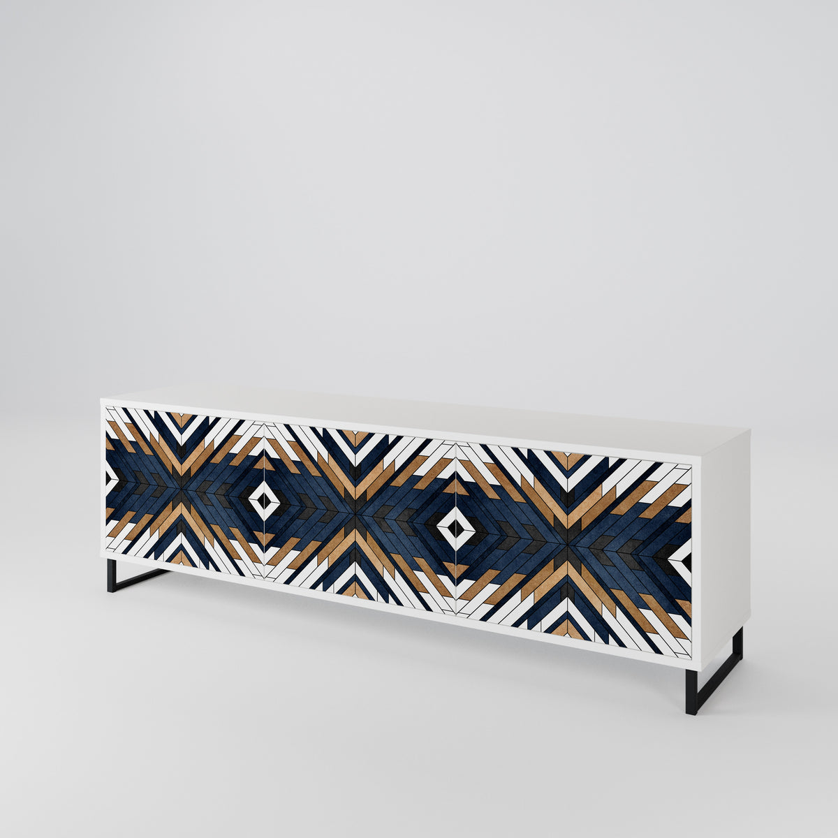 ARTFUL GEOMETRY 3-türiges TV-Lowboard