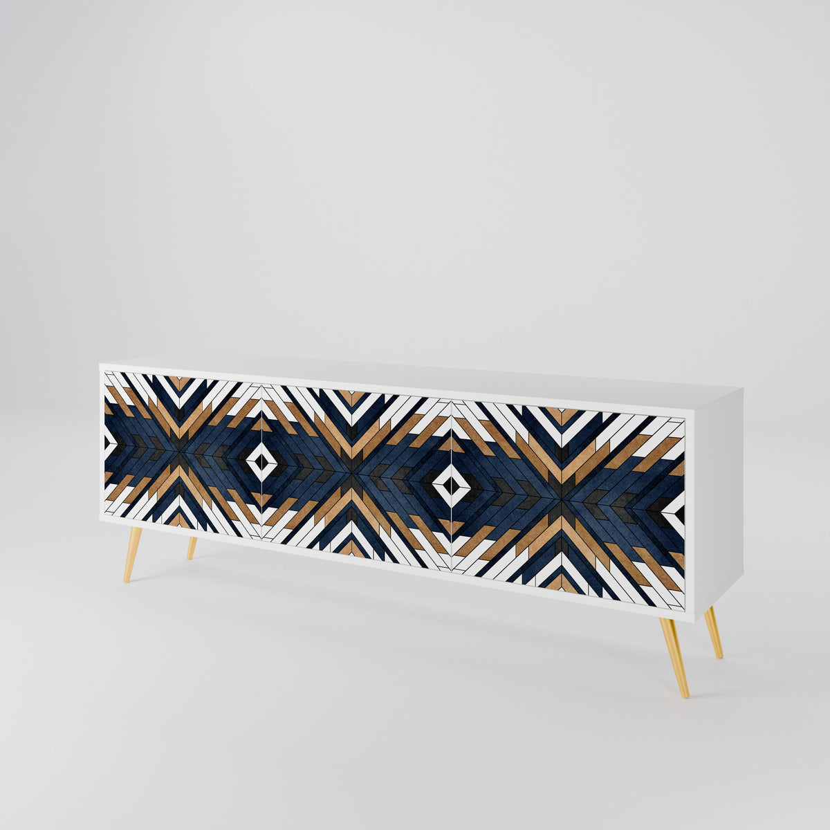 ARTFUL GEOMETRY 3-türiges TV-Lowboard
