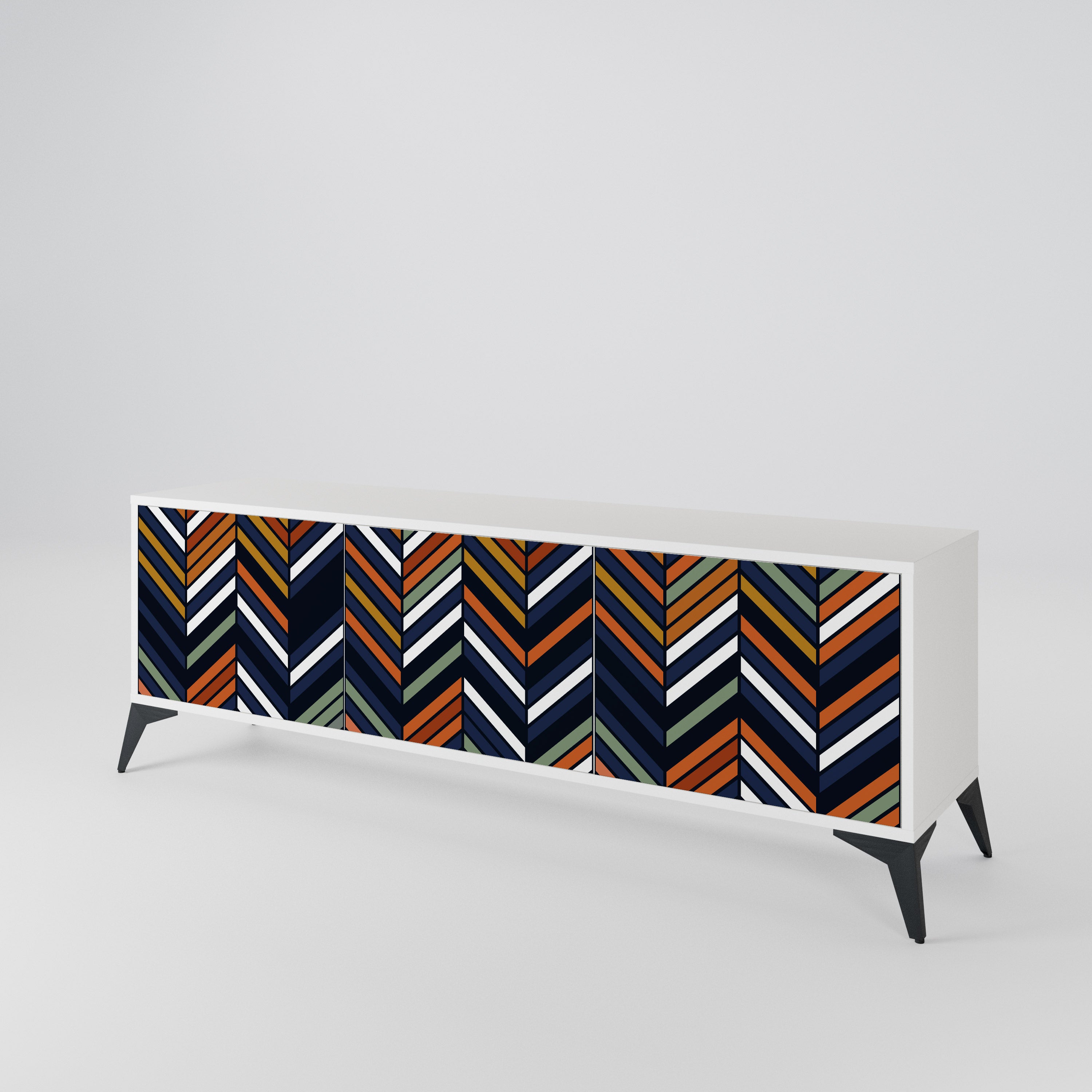 VIBRANT PATCHWORK 3-türiges TV-Lowboard