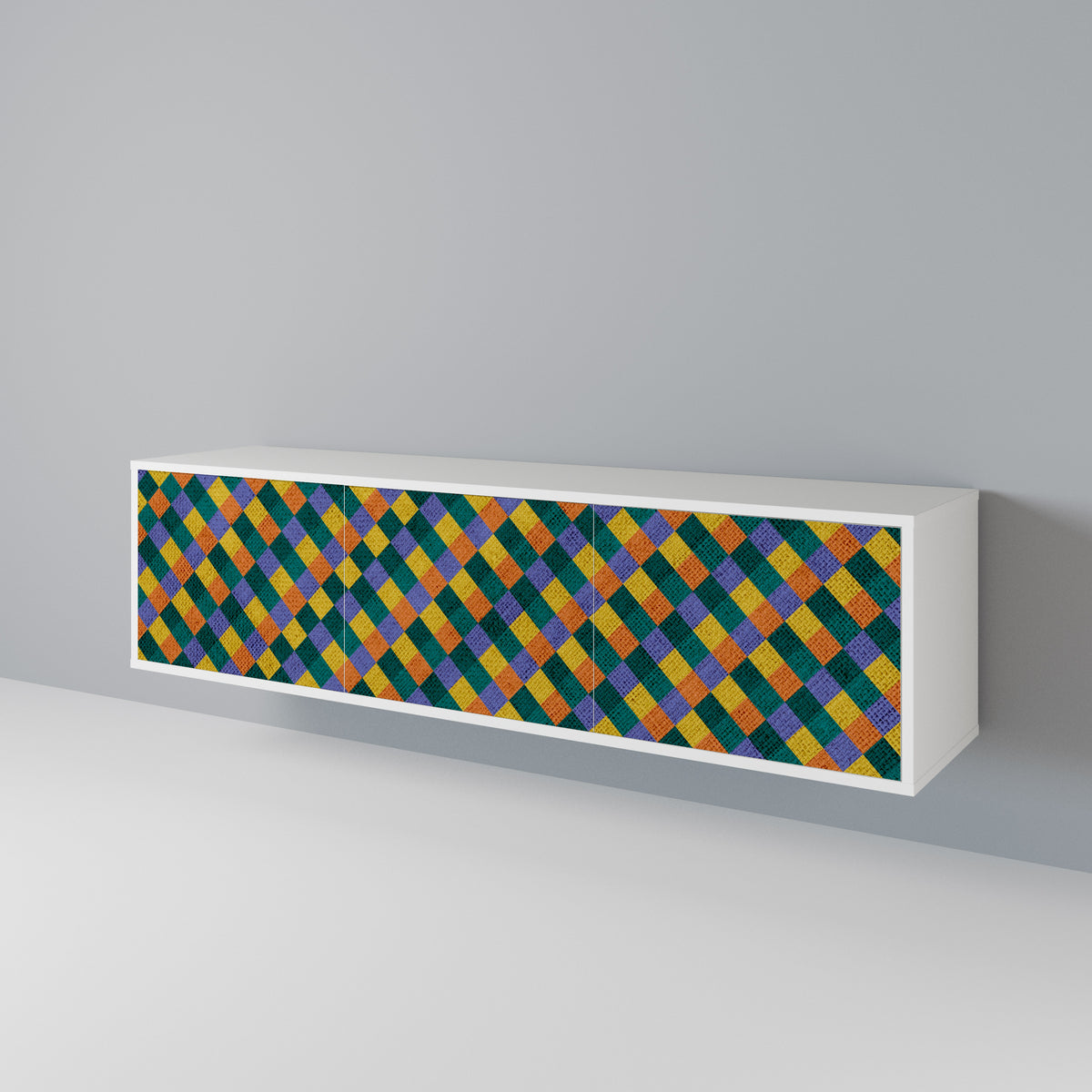 PAINTED SQUARES MIX 3-türiges TV-Lowboard