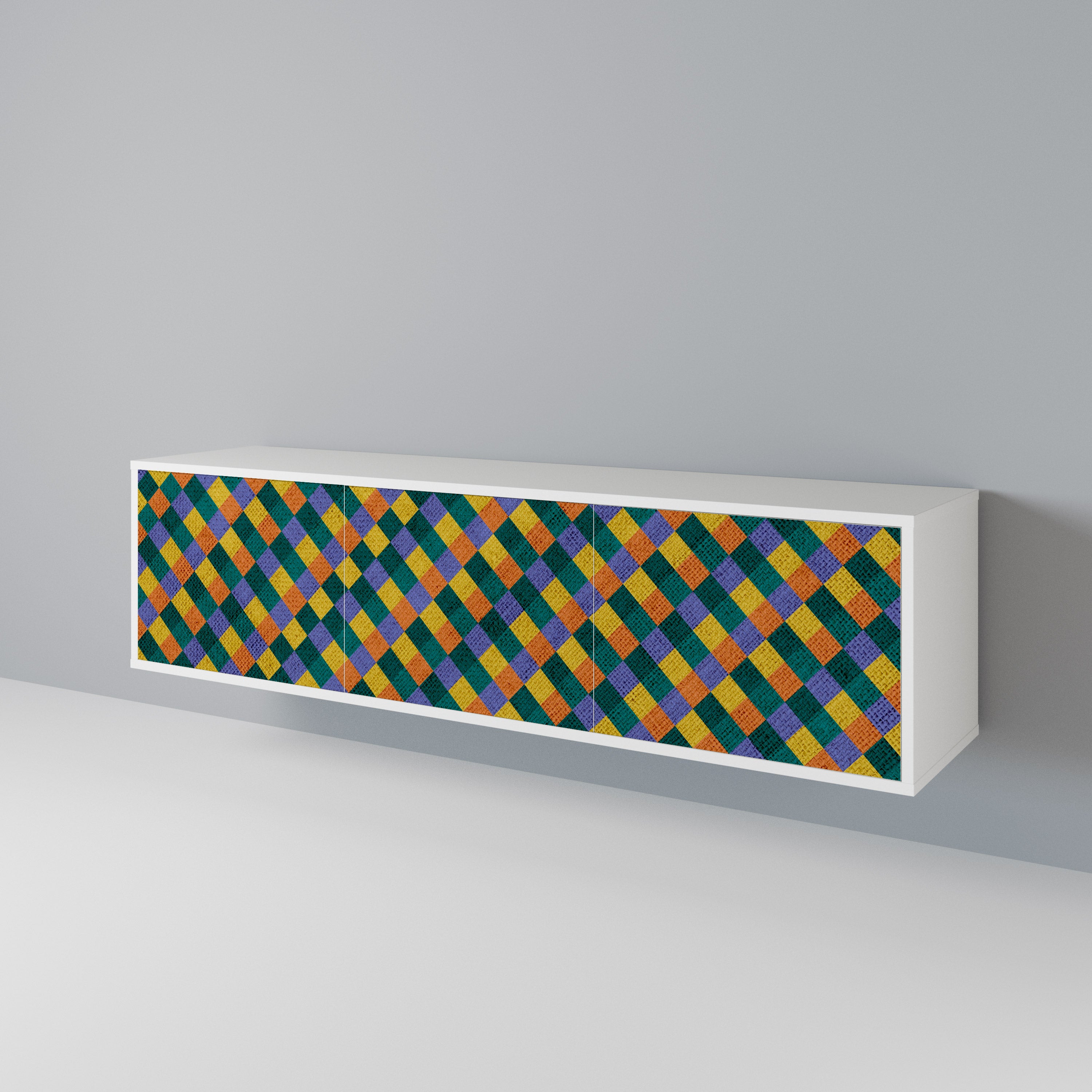 PAINTED SQUARES MIX 3-türiges TV-Lowboard