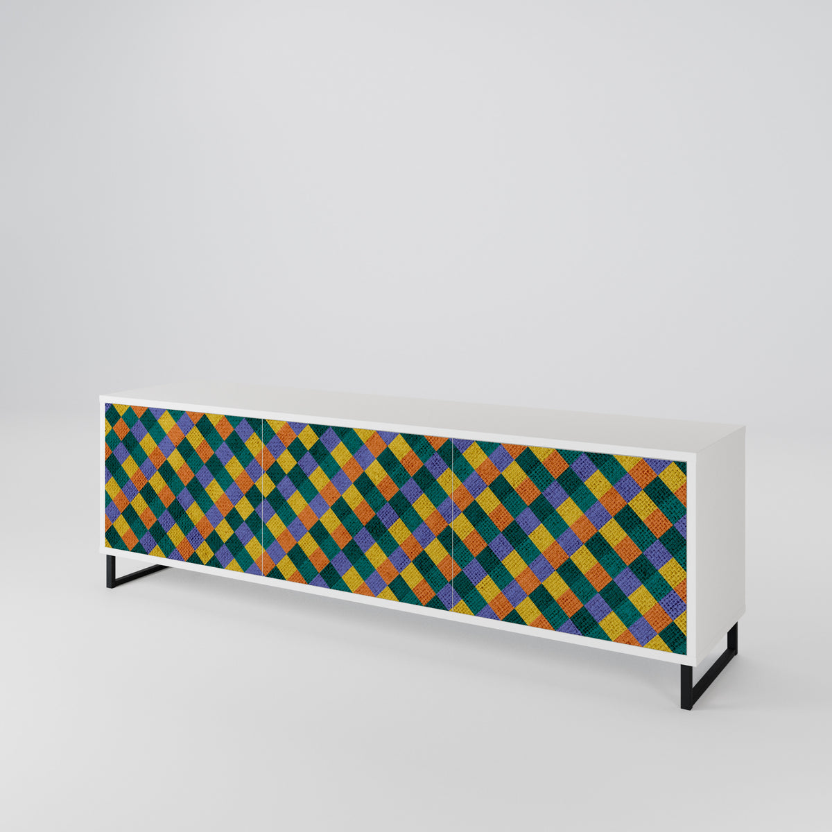 PAINTED SQUARES MIX 3-türiges TV-Lowboard