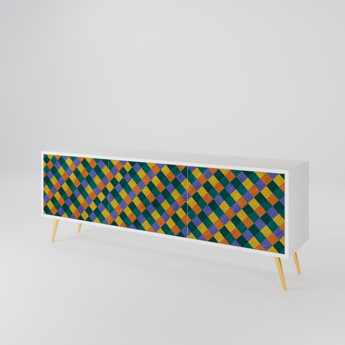 PAINTED SQUARES MIX 3-türiges TV-Lowboard