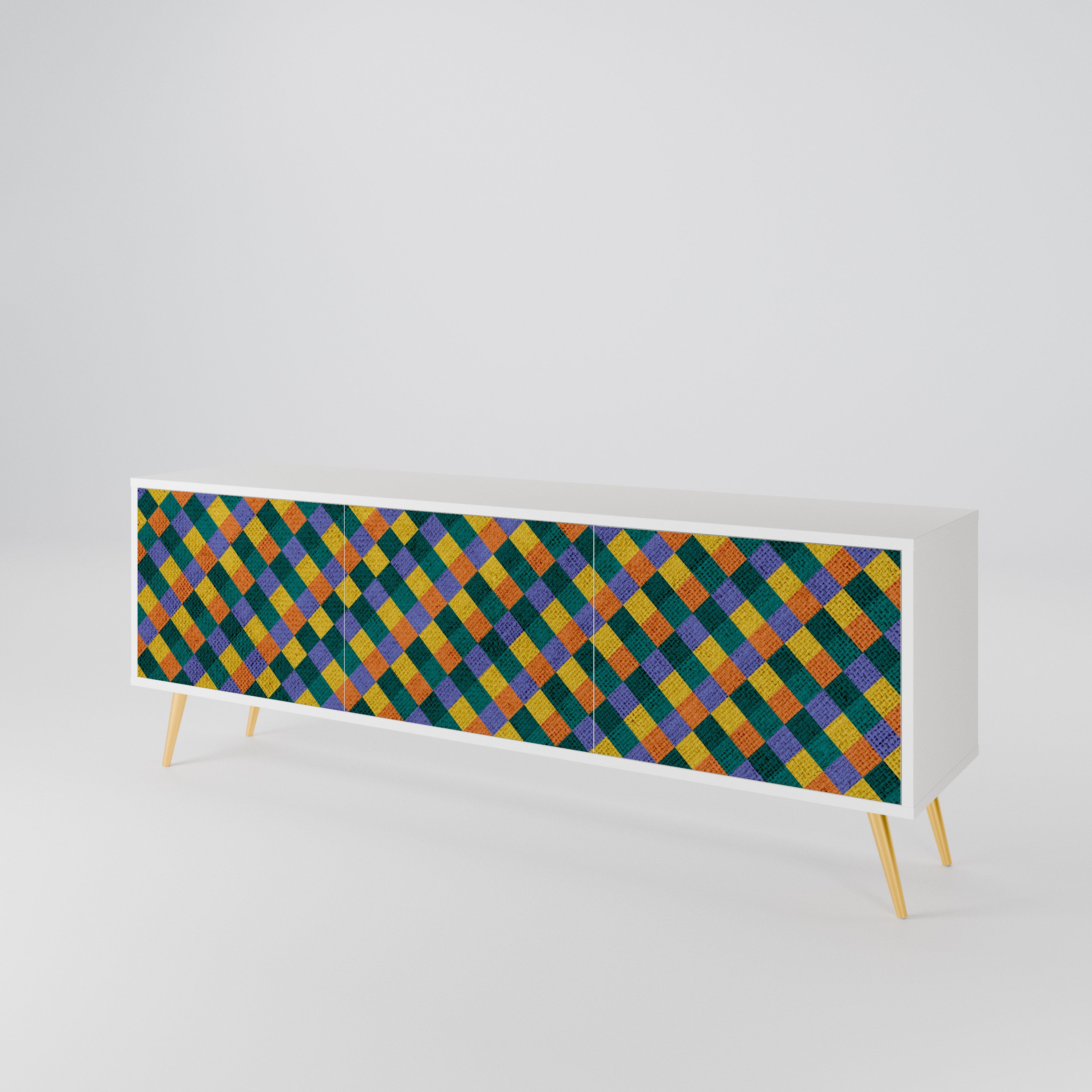 PAINTED SQUARES MIX 3-türiges TV-Lowboard