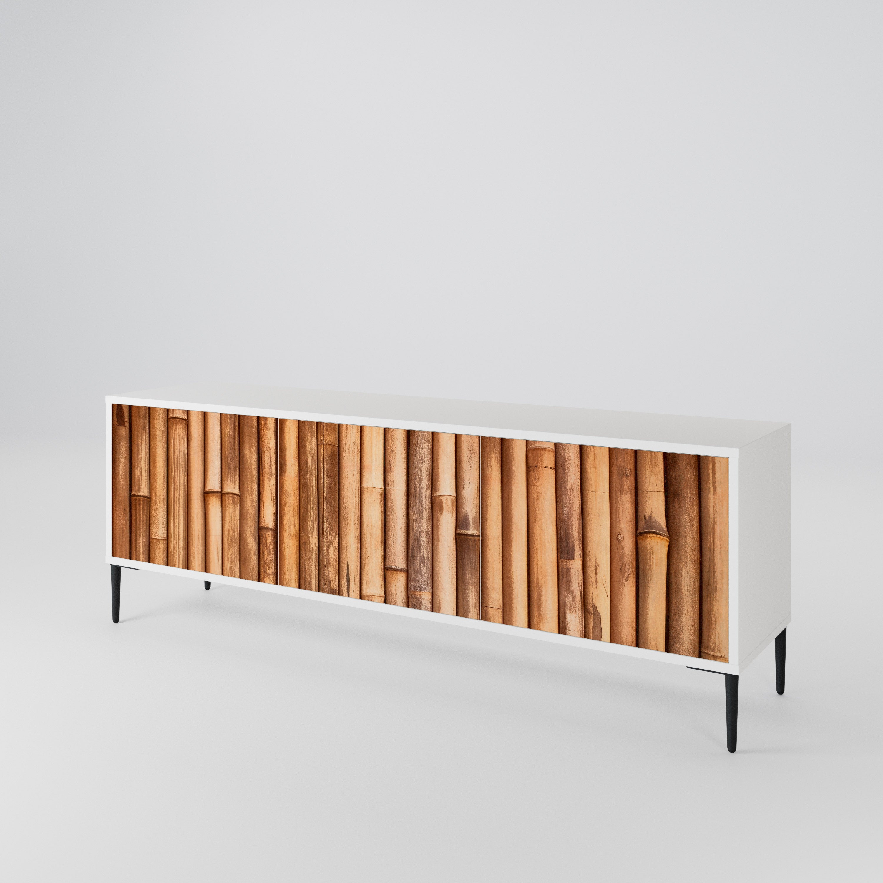 NATURAL WOOD Mueble de TV de 3 Puertas