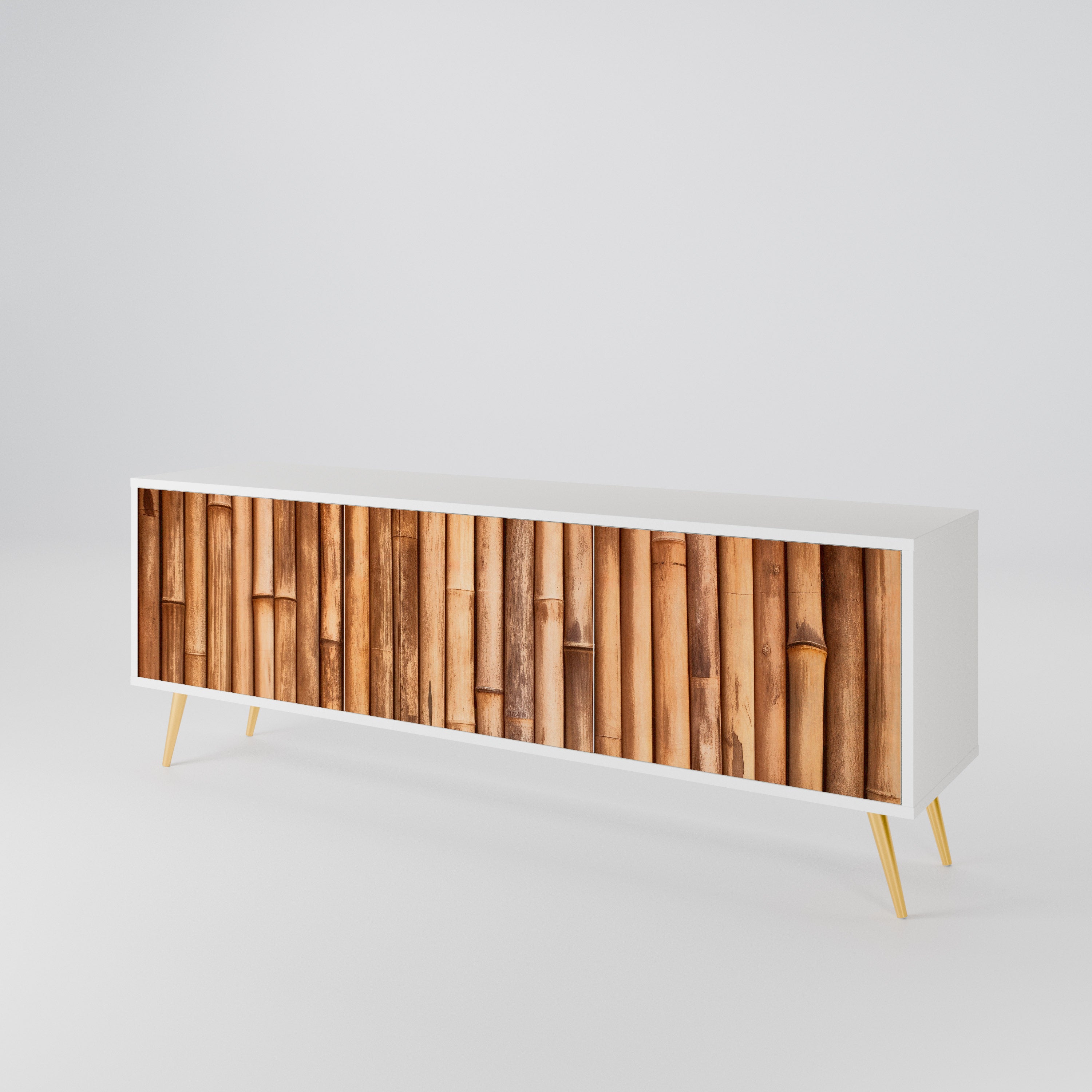 NATURAL WOOD Mueble de TV de 3 Puertas